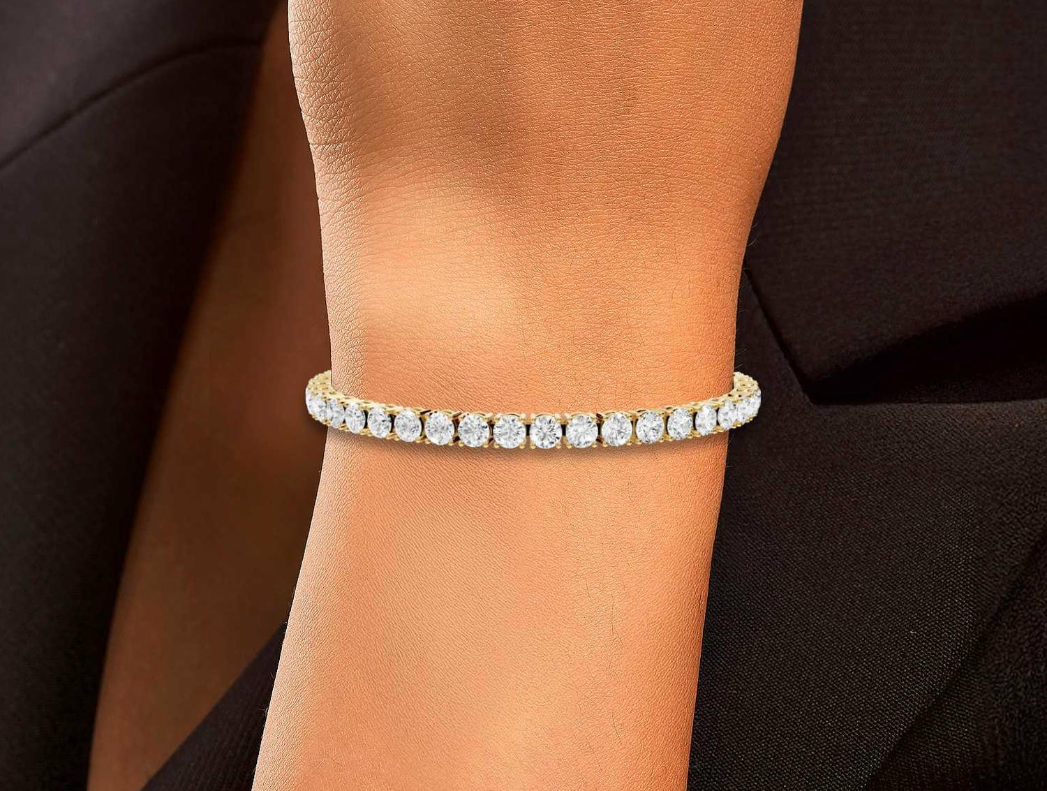 Eliza Diamond Tennis Bracelet (4.5mm) – 14K Yellow Gold - Mr. Alex Jewelry