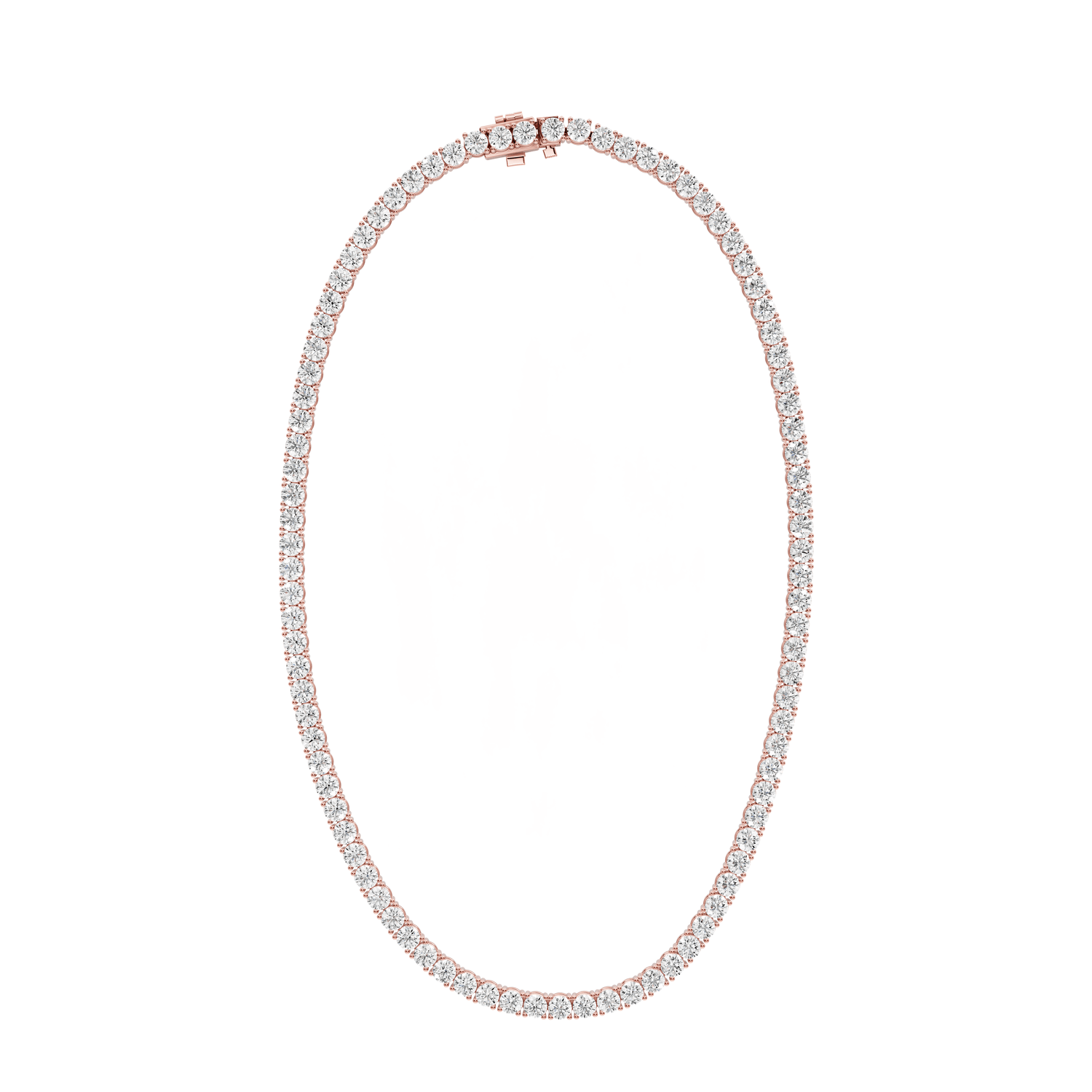 Eliza Diamond Tennis Necklace (4.5mm) – 14KT Rose Gold - Mr. Alex Jewelry