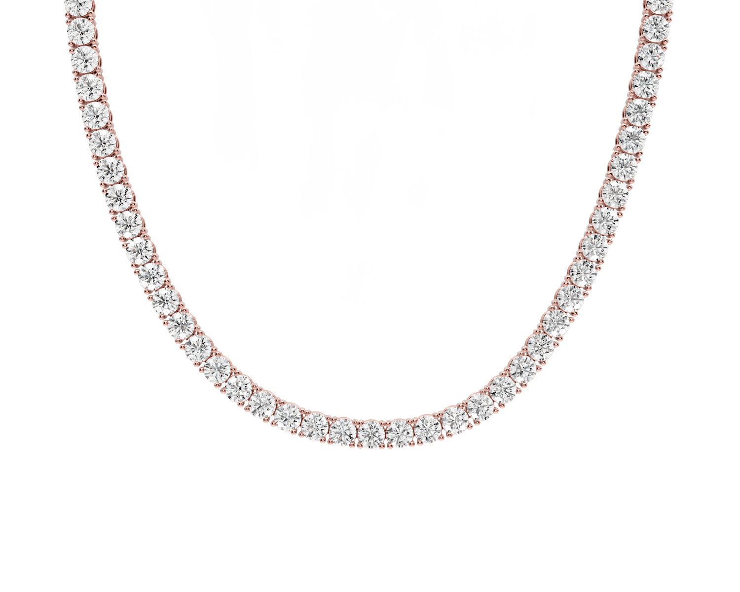 Eliza Diamond Tennis Necklace (4.5mm) – 14KT Rose Gold - Mr. Alex Jewelry
