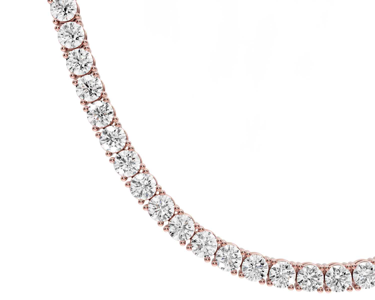 Eliza Diamond Tennis Necklace (4.5mm) – 14KT Rose Gold - Mr. Alex Jewelry
