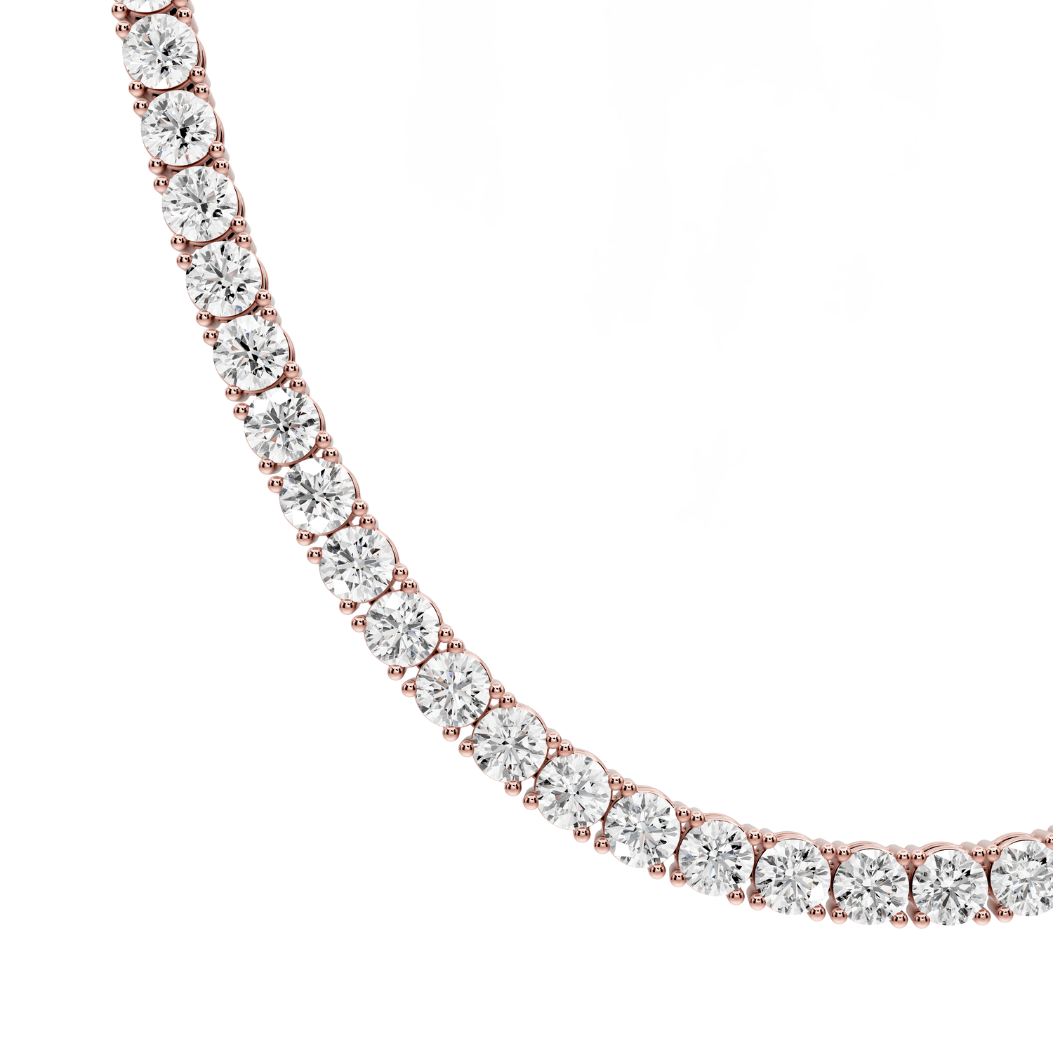 Eliza Diamond Tennis Necklace (4.5mm) – 14KT Rose Gold - Mr. Alex Jewelry