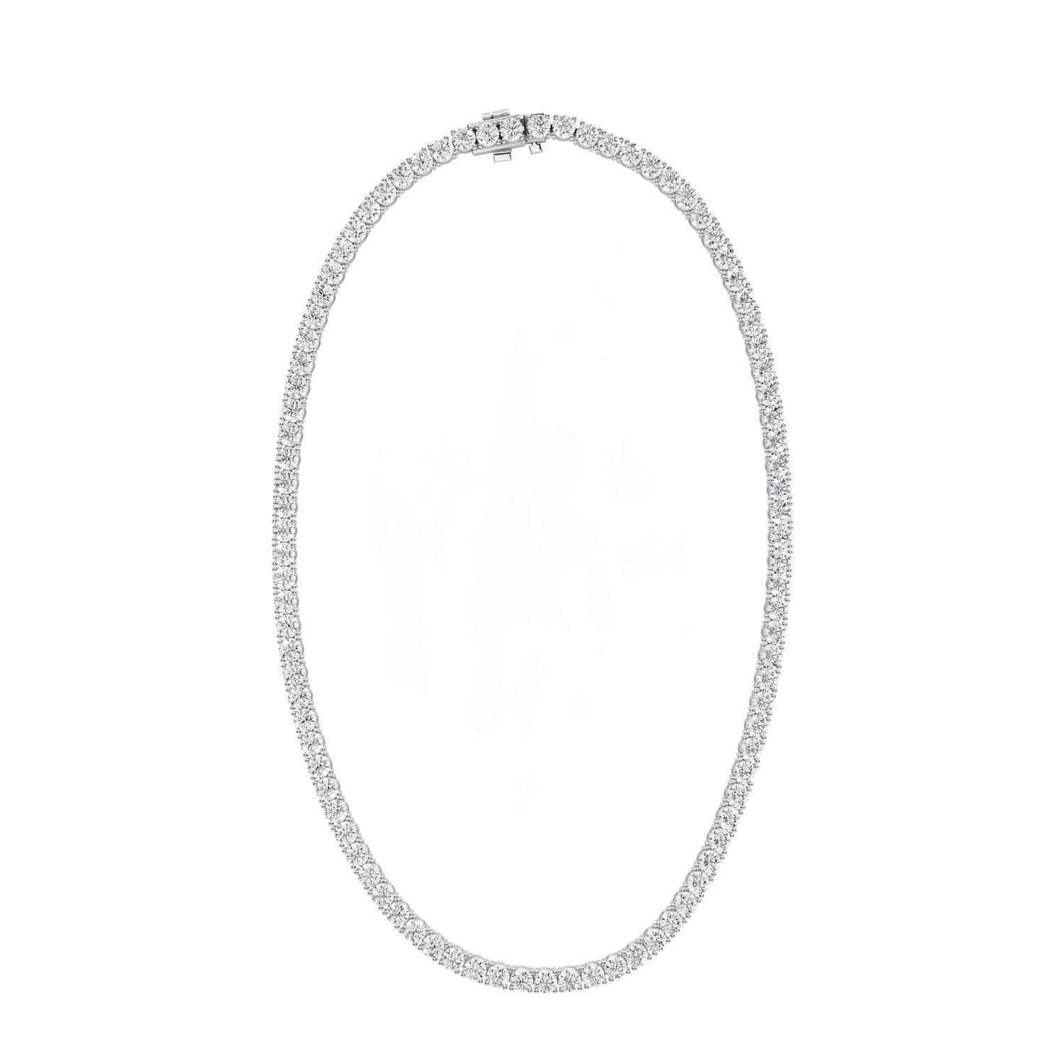 Eliza Diamond Tennis Necklace (4.5mm) – 14KT White Gold - Mr. Alex Jewelry