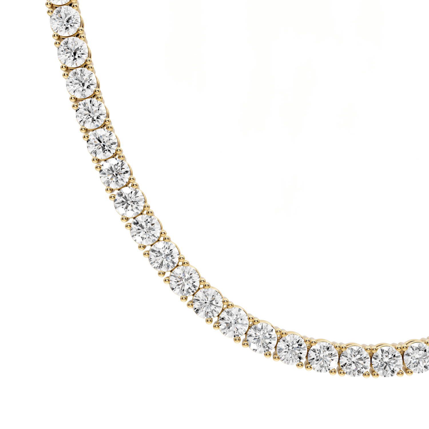 Eliza Diamond Tennis Necklace (4.5mm) – 14KT Yellow Gold - Mr. Alex Jewelry