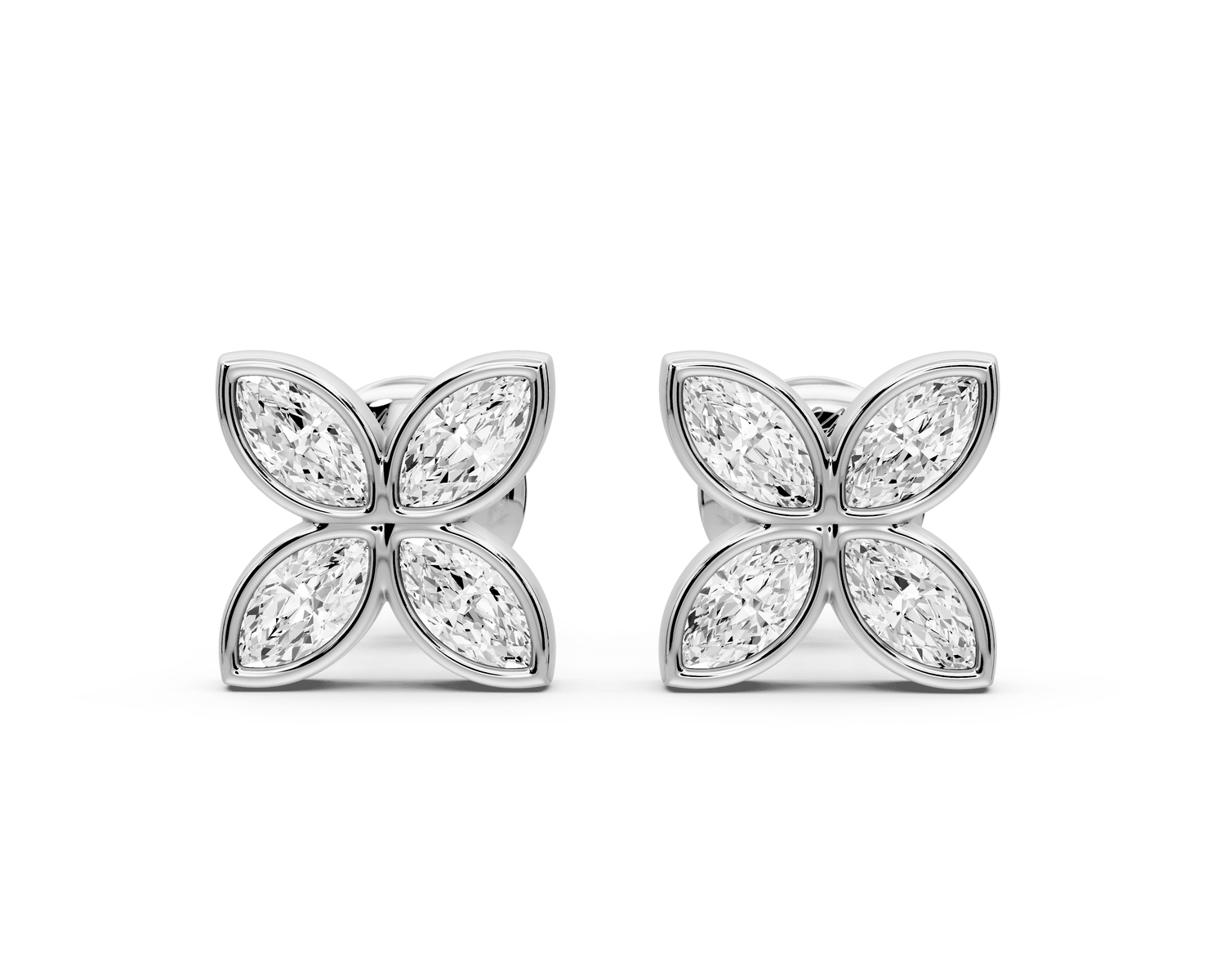 Elle Earrings White Gold - Mr. Alex Jewelry