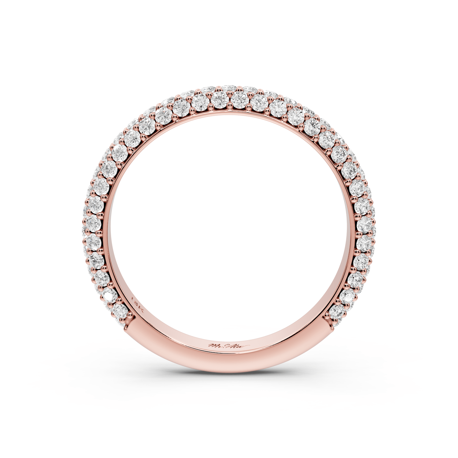 Ellora - 0.63ct 14k rose gold Diamond Pavé Eternity Band Ring - Mr. Alex Jewelry