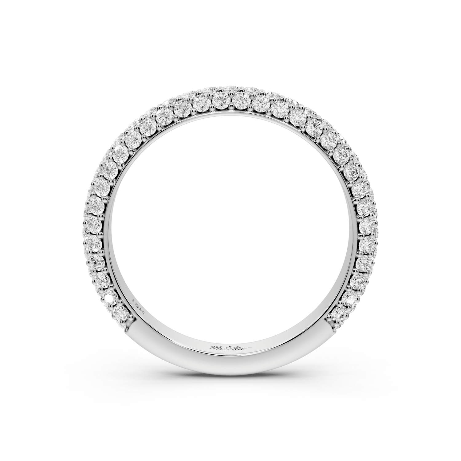 Ellora - 0.63ct 18k white gold Diamond Pavé Eternity Band Ring - Mr. Alex Jewelry
