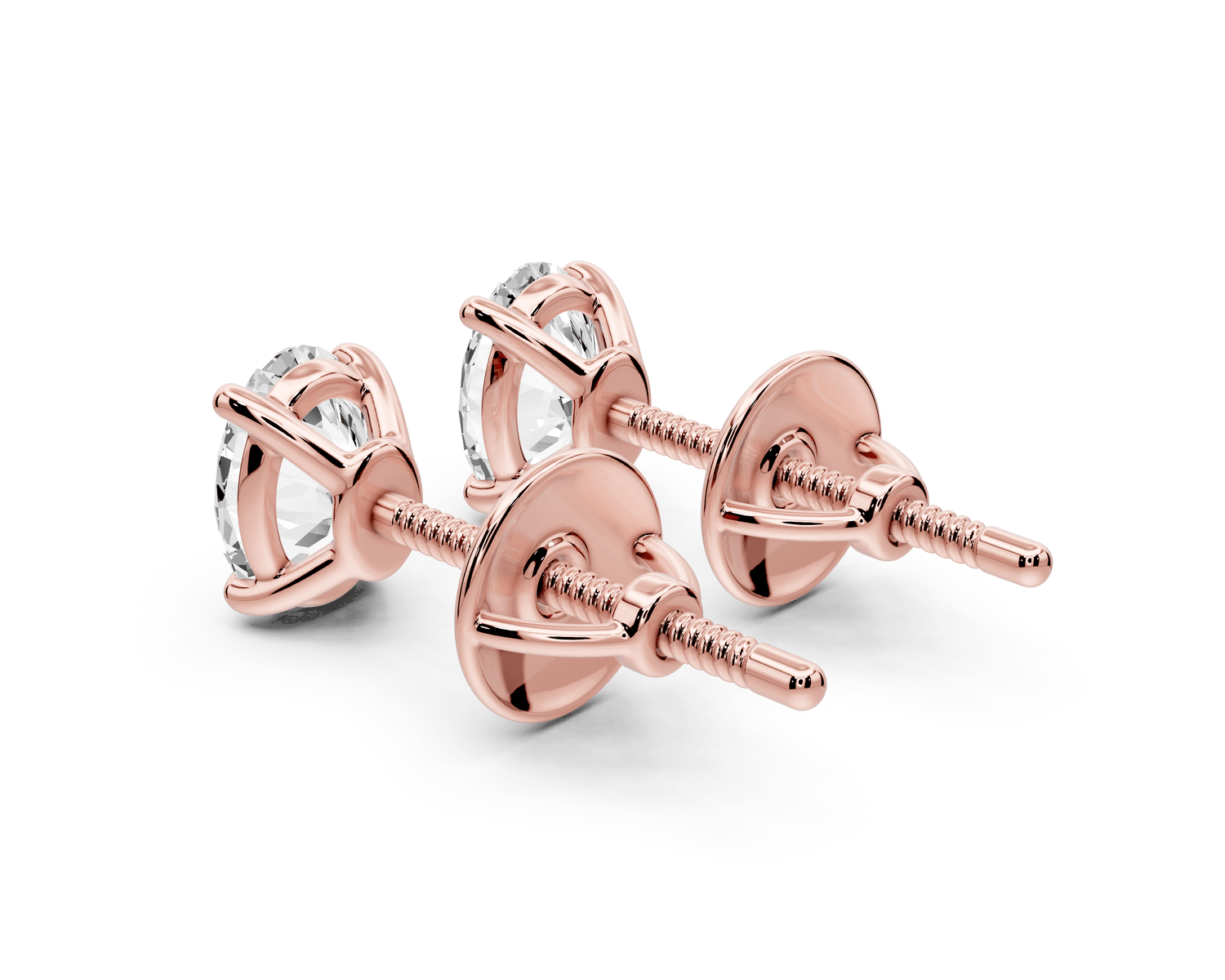 Este - 1ct 14k rose gold Oval - Cut Diamond Stud Earrings - Mr. Alex Jewelry