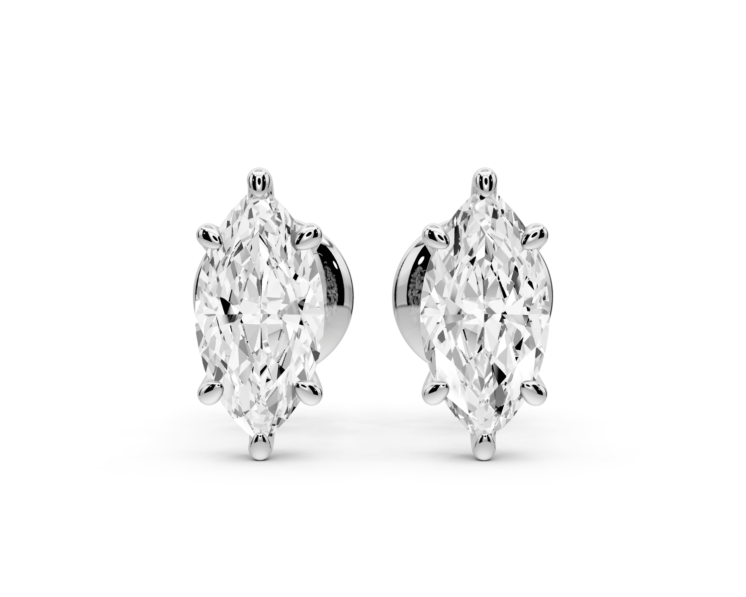 Este - 1ct 14k white gold Marquise - Cut Diamond Stud Earrings - Mr. Alex Jewelry