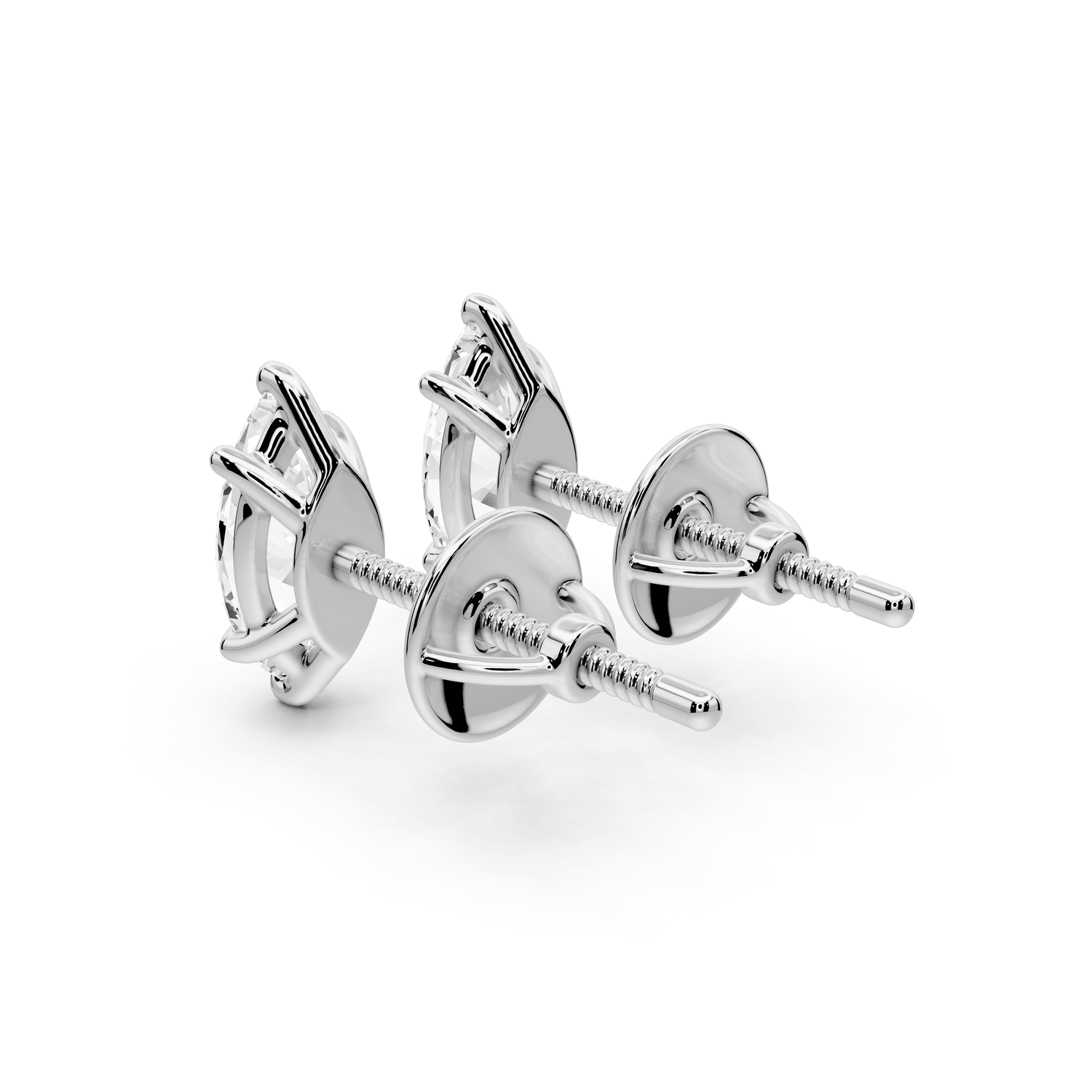 Este - 1ct 14k white gold Marquise - Cut Diamond Stud Earrings - Mr. Alex Jewelry