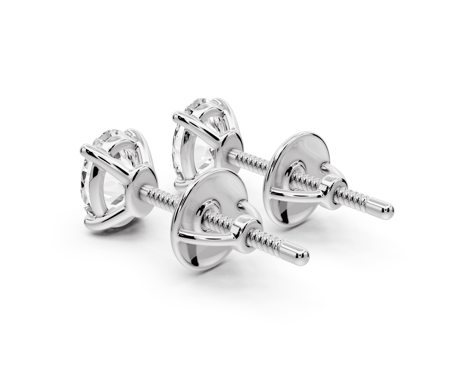 Este - 1ct 14k white gold Oval - Cut Diamond Stud Earrings - Mr. Alex Jewelry