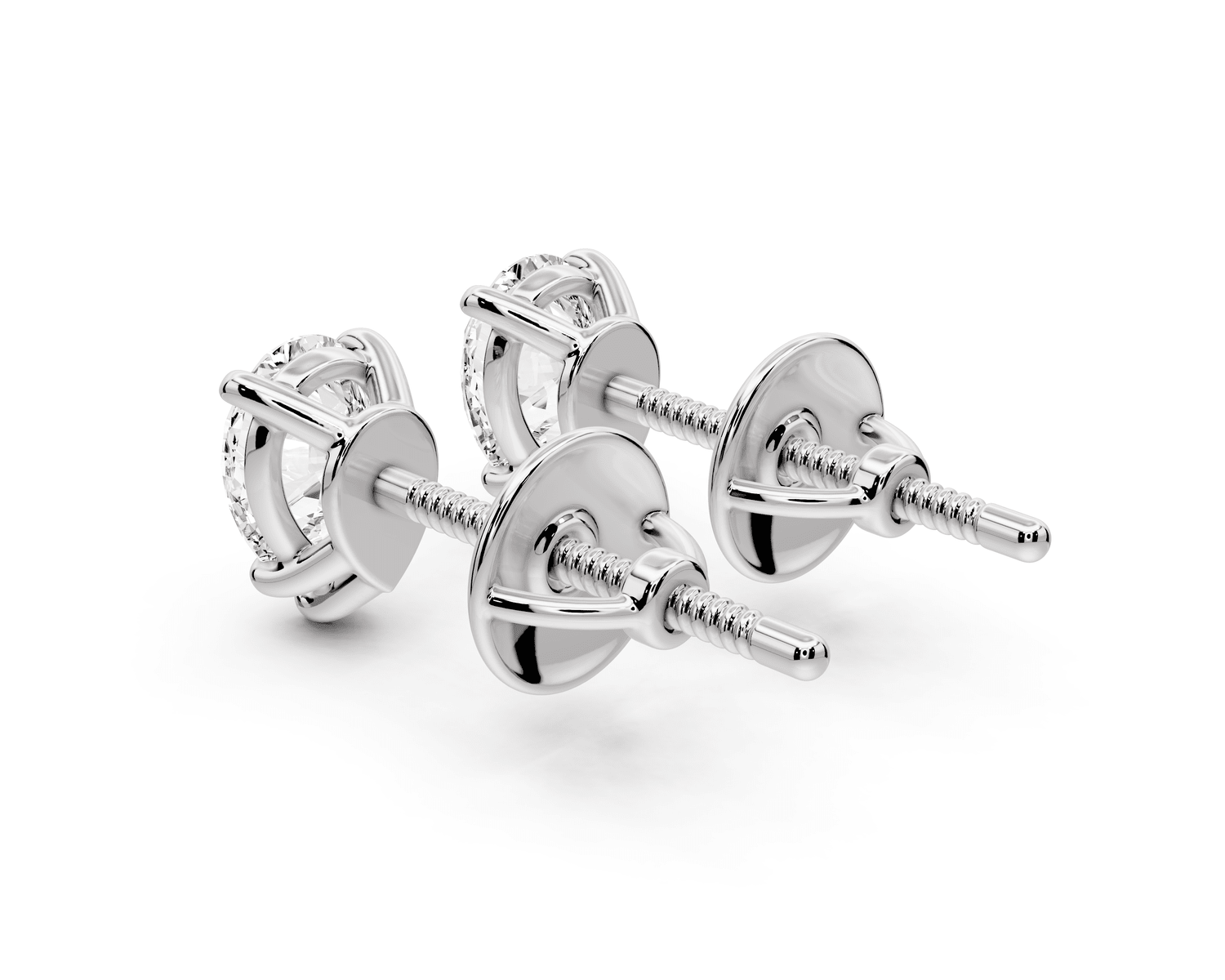 Este - 1ct 14k white gold Pear - Cut Diamond Stud Earrings - Mr. Alex Jewelry