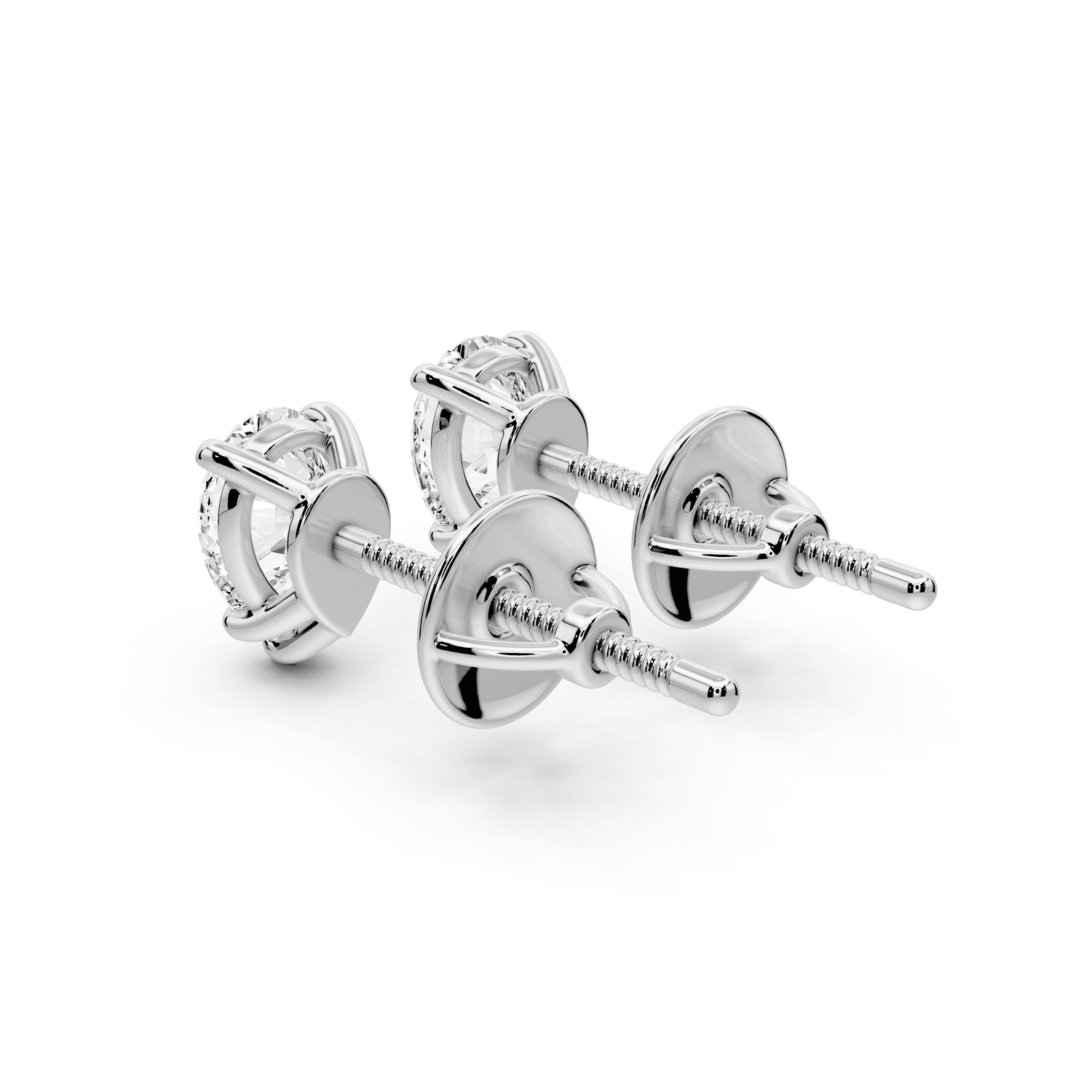 Este - 1ct 14k white gold Pear - Cut Diamond Stud Earrings - Mr. Alex Jewelry