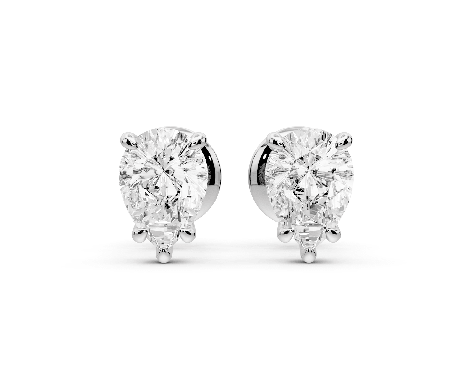 Este - 1ct 14k white gold Pear - Cut Diamond Stud Earrings - Mr. Alex Jewelry