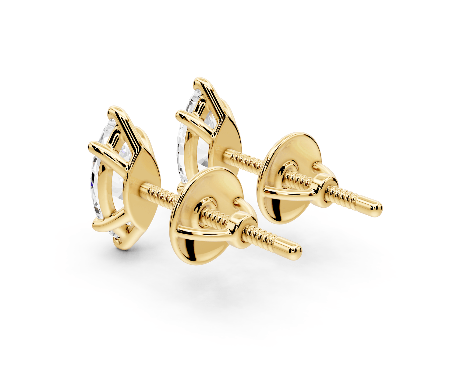 Este - 1ct 14k yellow gold Marquise - Cut Diamond Stud Earrings - Mr. Alex Jewelry
