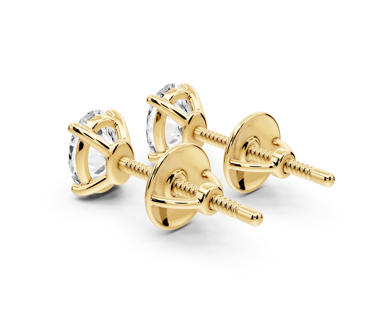 Este - 1ct 14k yellow gold Oval - Cut Diamond Stud Earrings - Mr. Alex Jewelry
