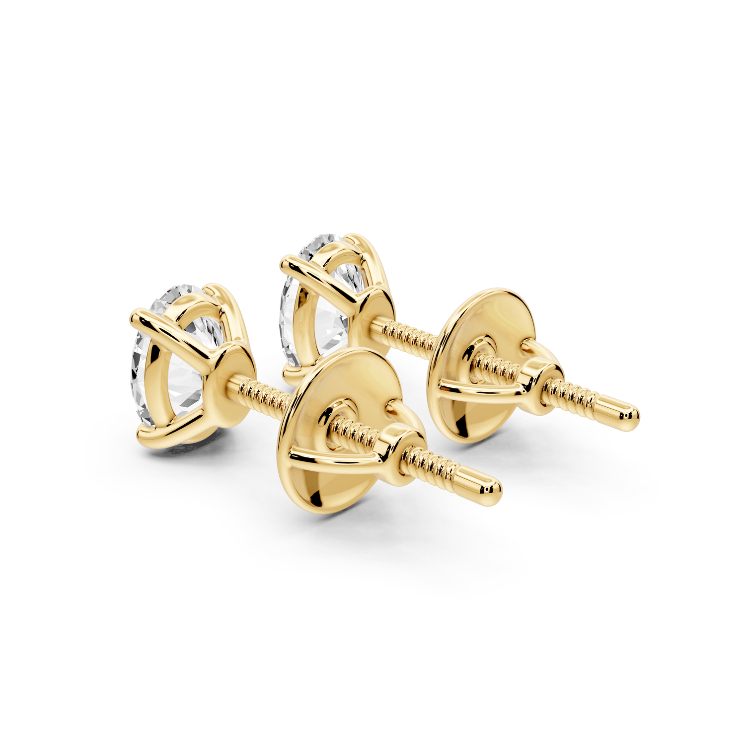 Este - 1ct 14k yellow gold Oval - Cut Diamond Stud Earrings - Mr. Alex Jewelry