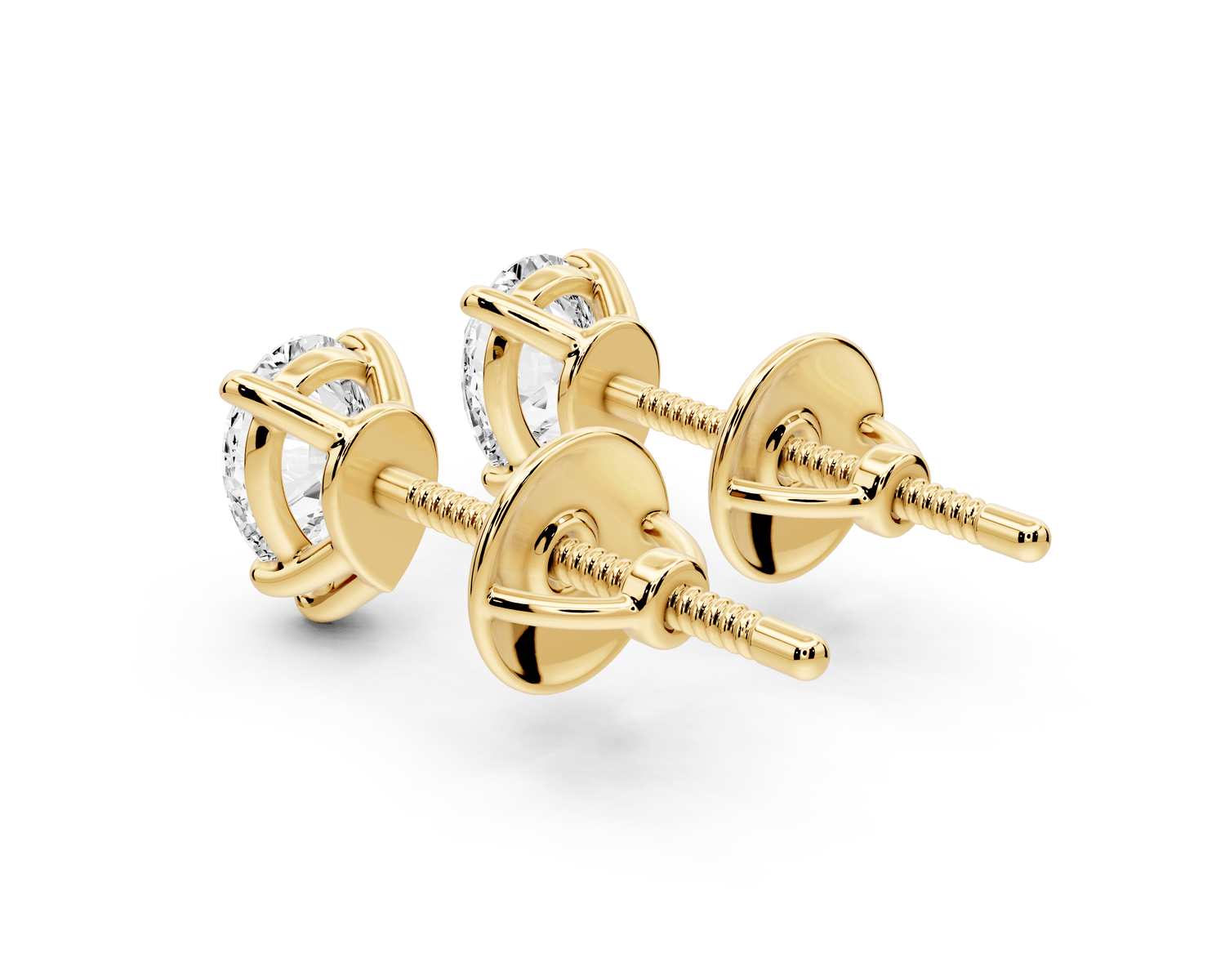 Este - 1ct 14k yellow gold Pear - Cut Diamond Stud Earrings - Mr. Alex Jewelry