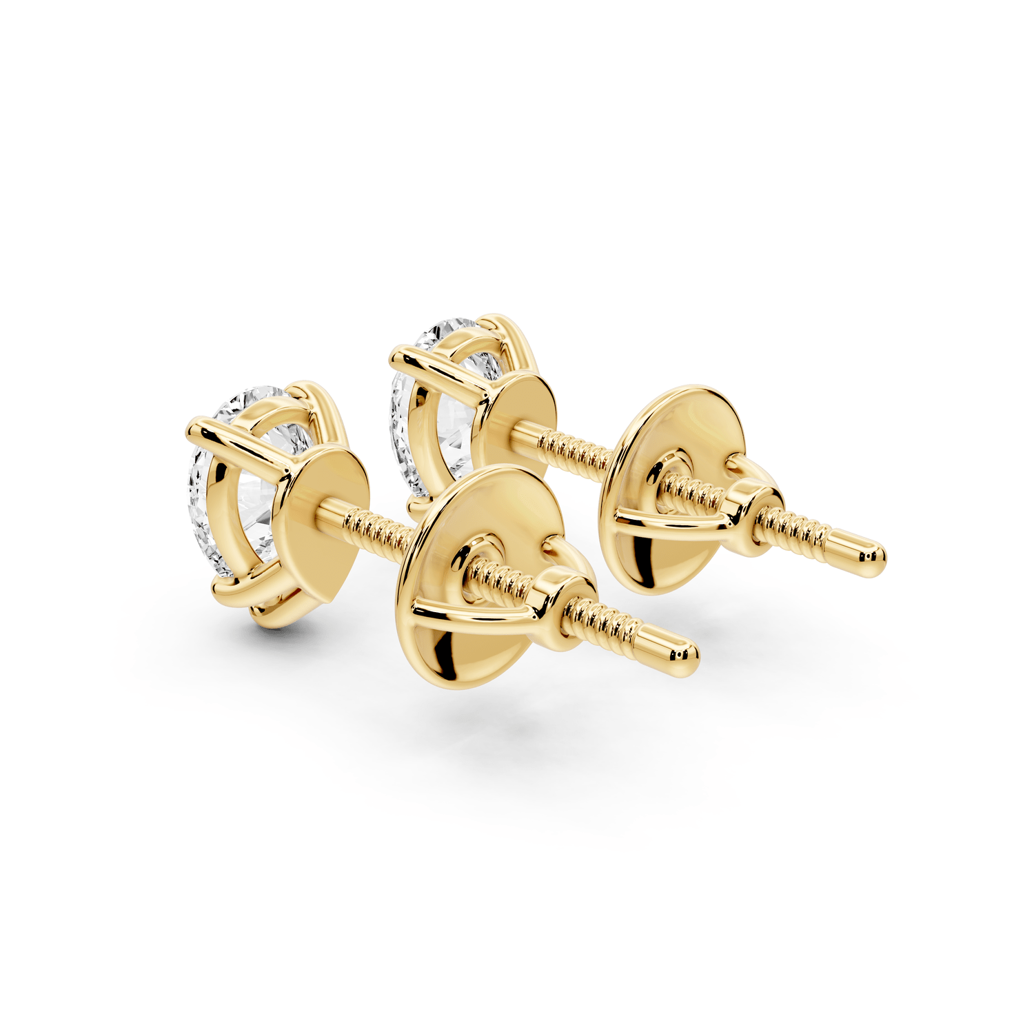 Este - 1ct 14k yellow gold Pear - Cut Diamond Stud Earrings - Mr. Alex Jewelry
