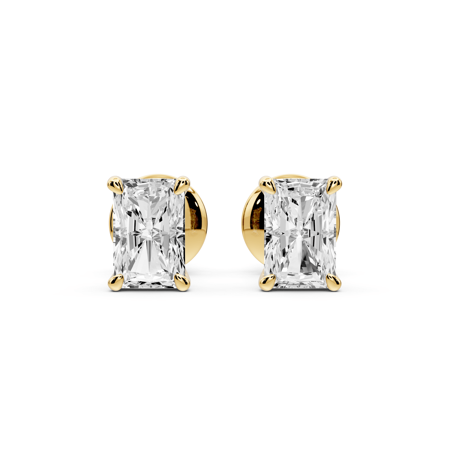 Este - 1ct 14k yellow gold Radiant - Cut Diamond Stud Earrings - Mr. Alex Jewelry