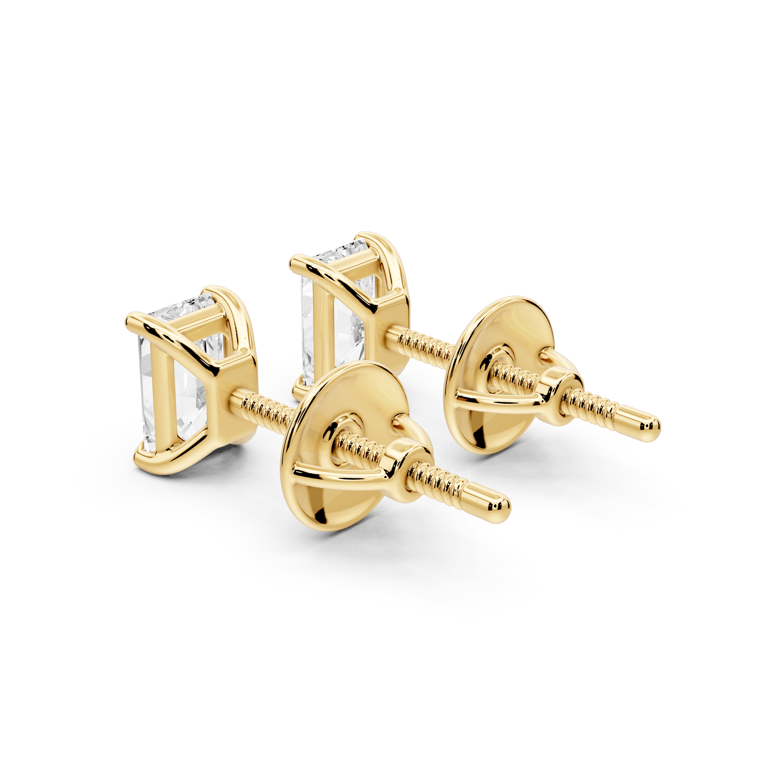 Este - 1ct 14k yellow gold Radiant - Cut Diamond Stud Earrings - Mr. Alex Jewelry