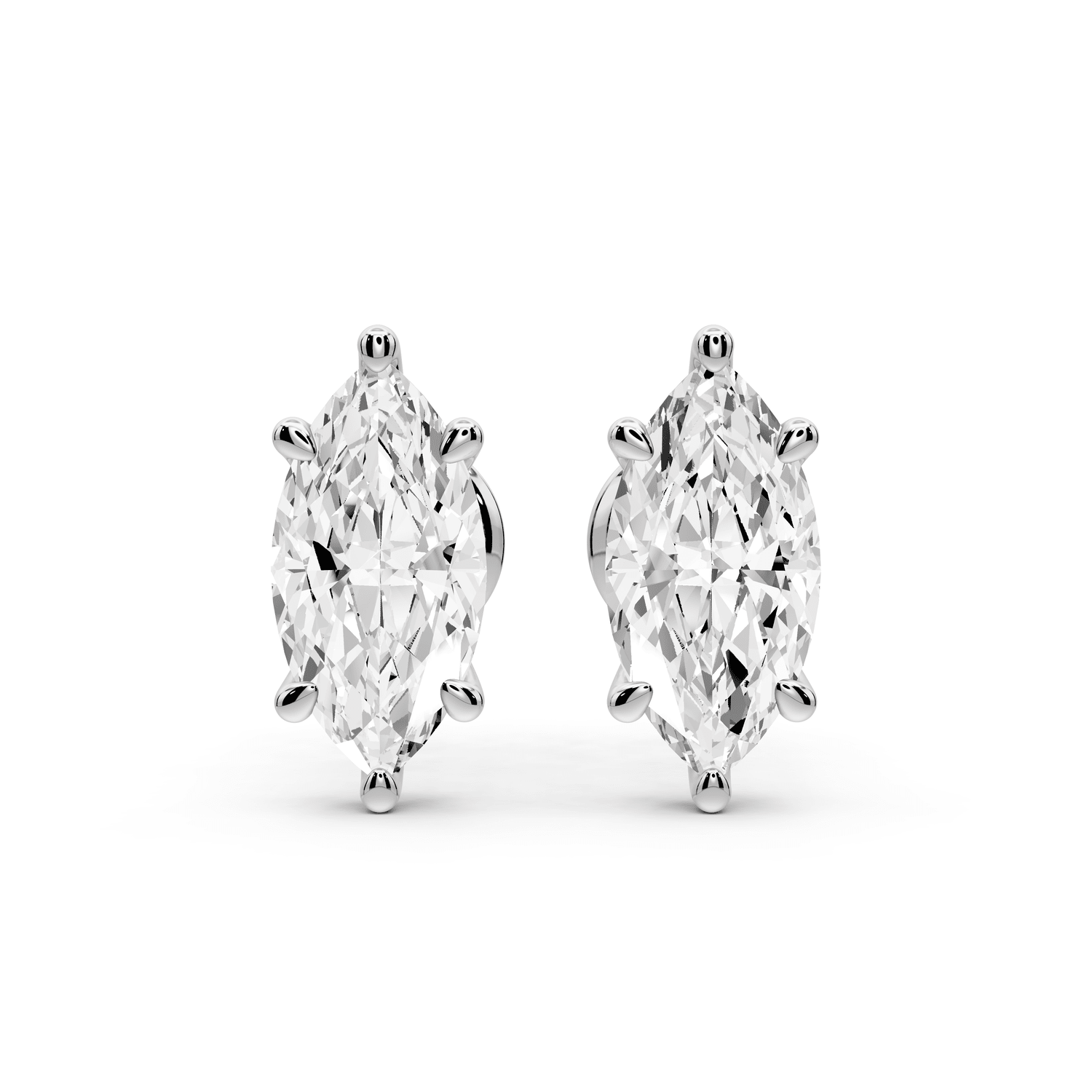 Este - 2ct 14k white gold Marquise - Cut Diamond Stud Earrings - Mr. Alex Jewelry