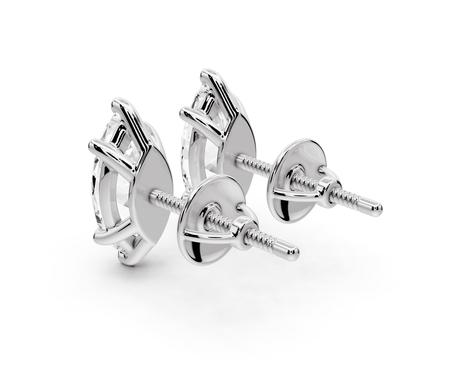 Este - 2ct 14k white gold Marquise - Cut Diamond Stud Earrings - Mr. Alex Jewelry