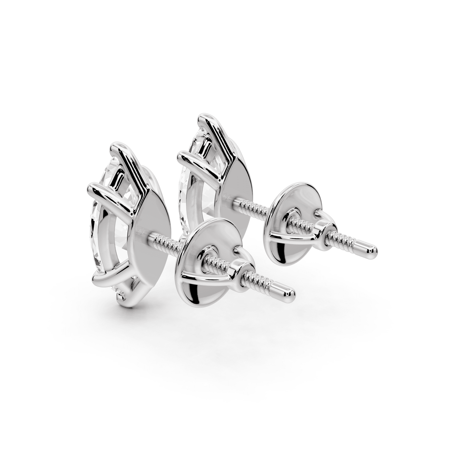 Este - 2ct 14k white gold Marquise - Cut Diamond Stud Earrings - Mr. Alex Jewelry