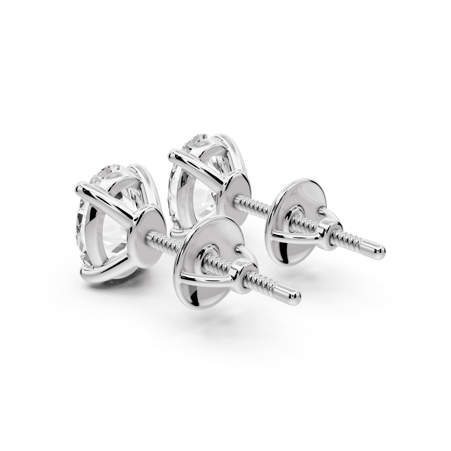 Este - 2ct 14k white gold Oval - Cut Diamond Stud Earrings - Mr. Alex Jewelry