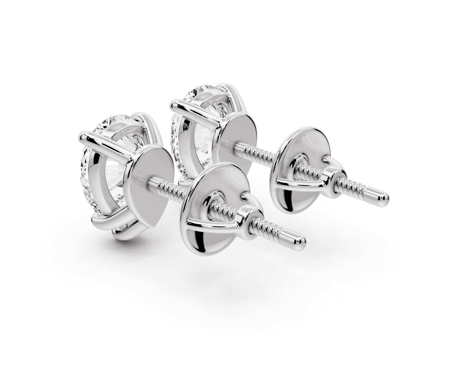 Este - 2ct 14k white gold Pear - Cut Diamond Stud Earrings - Mr. Alex Jewelry