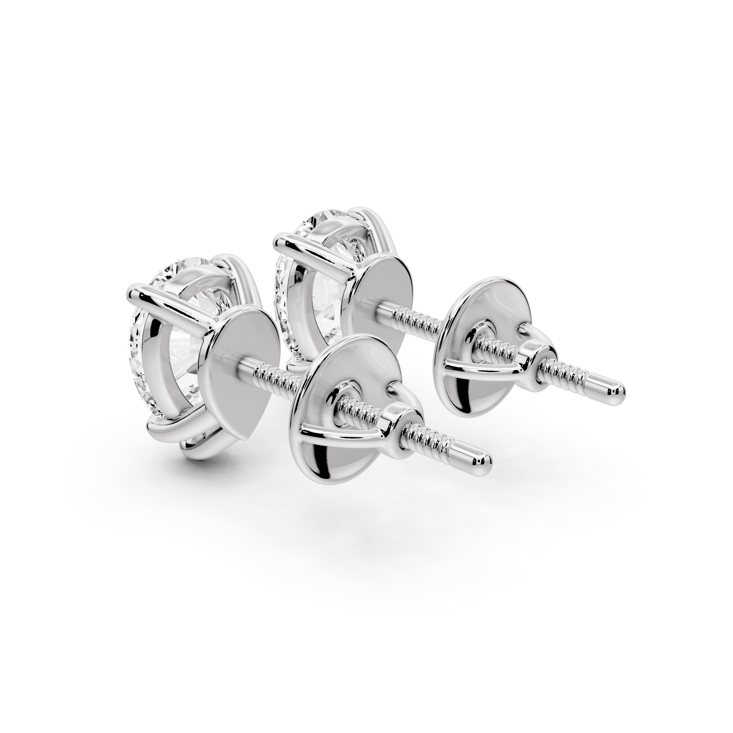 Este - 2ct 14k white gold Pear - Cut Diamond Stud Earrings - Mr. Alex Jewelry