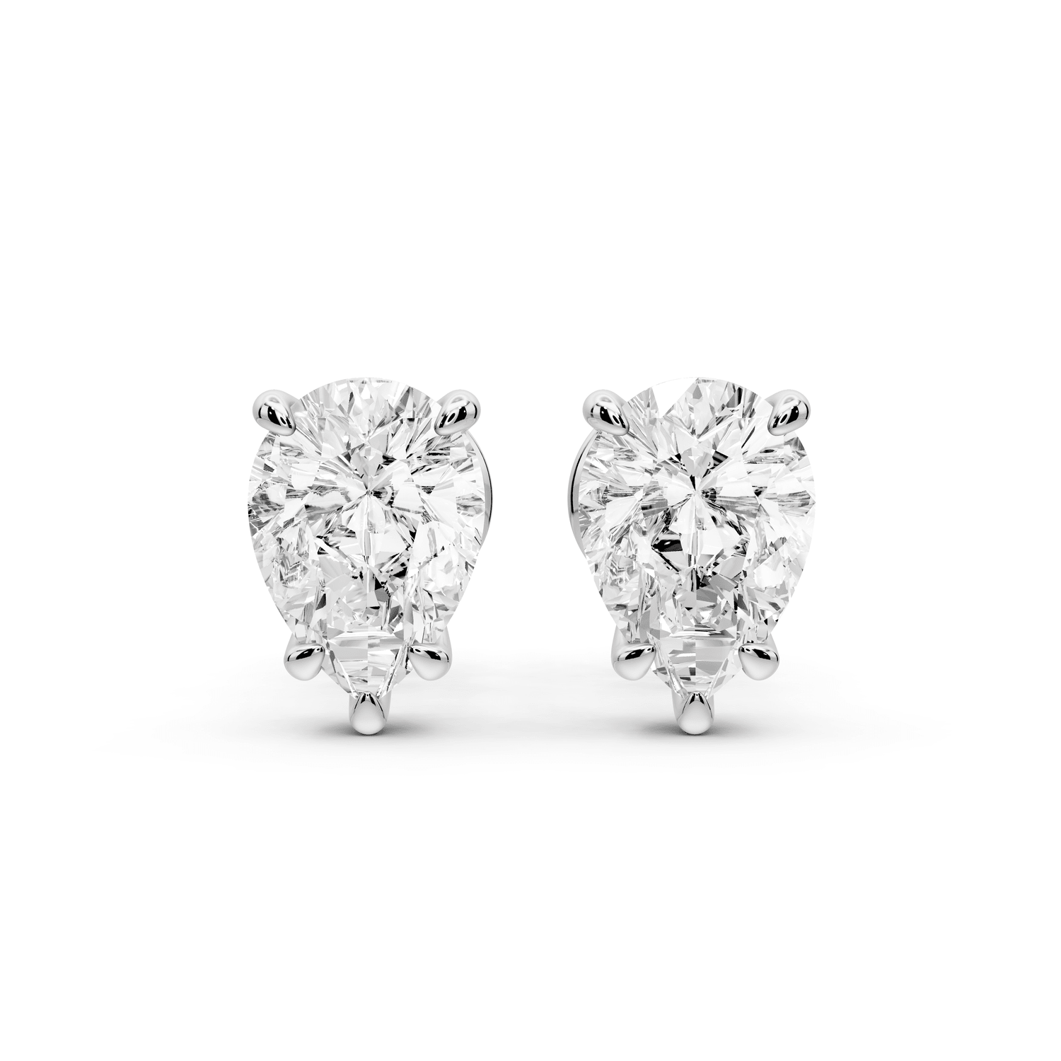 Este - 2ct 14k white gold Pear - Cut Diamond Stud Earrings - Mr. Alex Jewelry