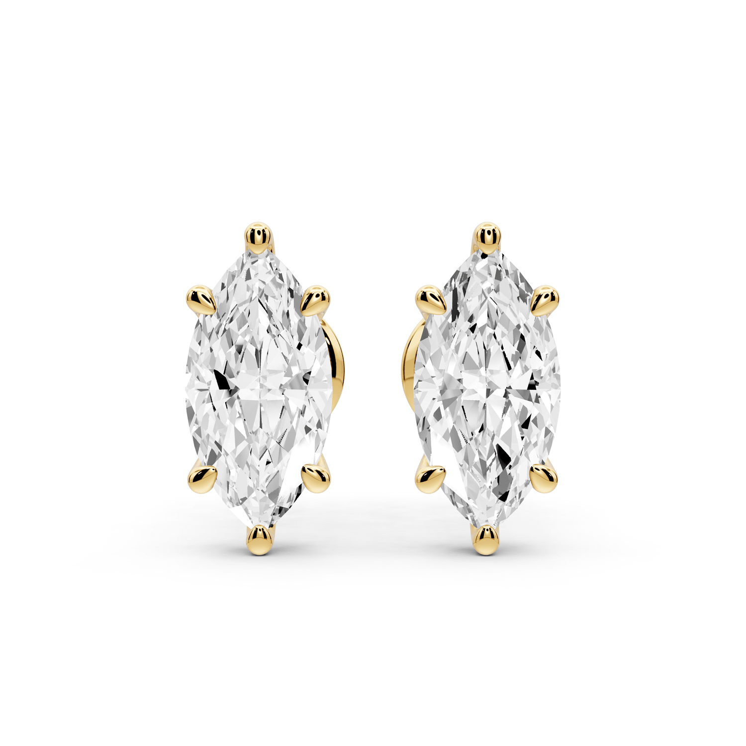 Este - 2ct 14k yellow gold Marquise - Cut Diamond Stud Earrings - Mr. Alex Jewelry
