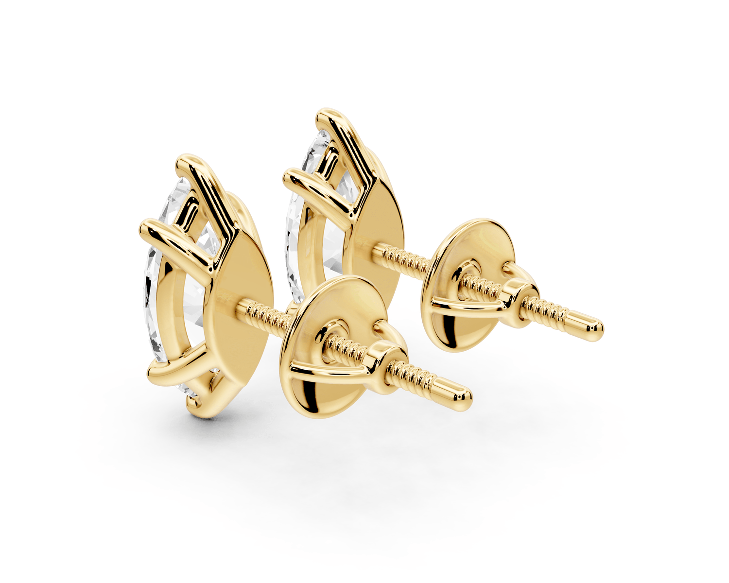 Este - 2ct 14k yellow gold Marquise - Cut Diamond Stud Earrings - Mr. Alex Jewelry