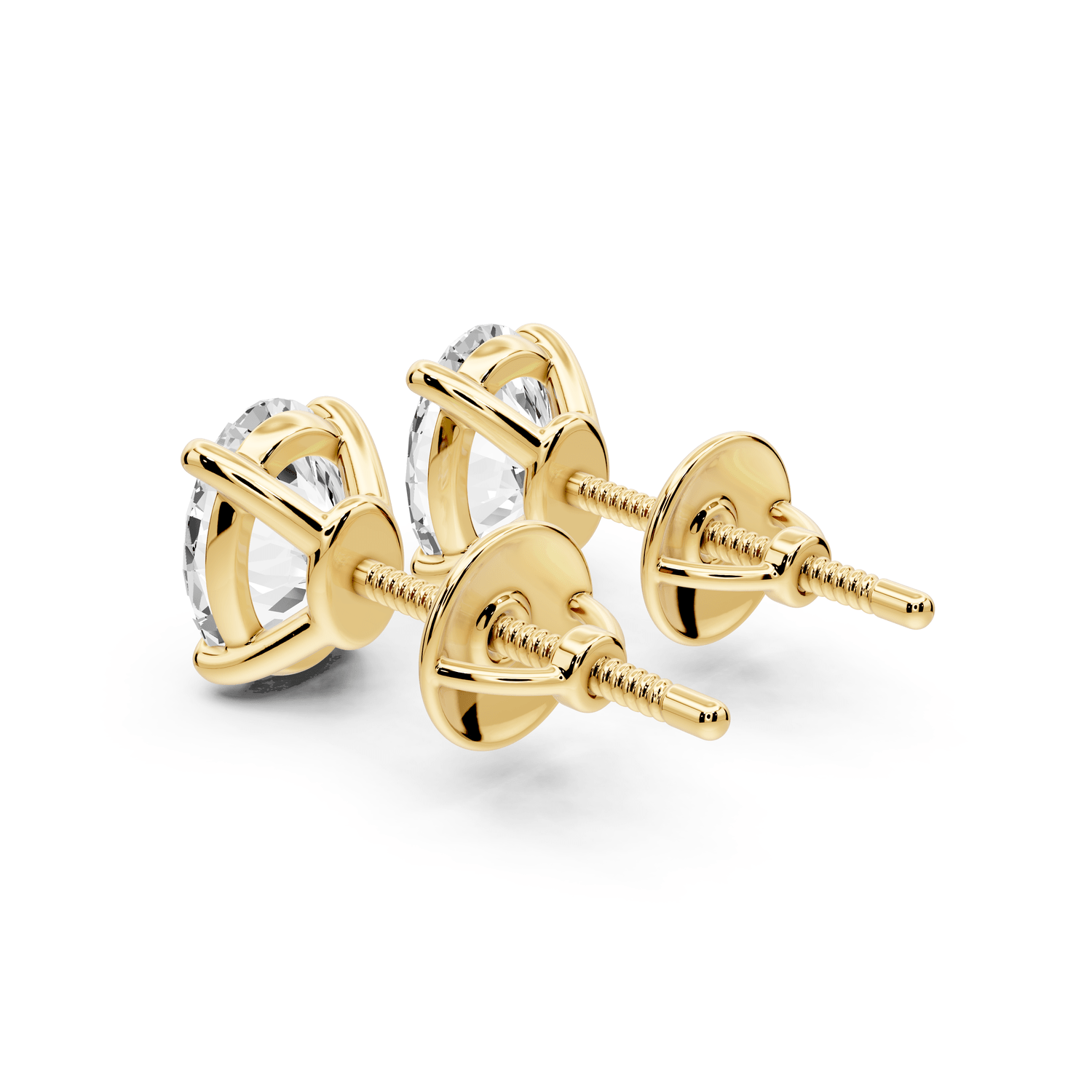 Este - 2ct 14k yellow gold Oval - Cut Diamond Stud Earrings - Mr. Alex Jewelry