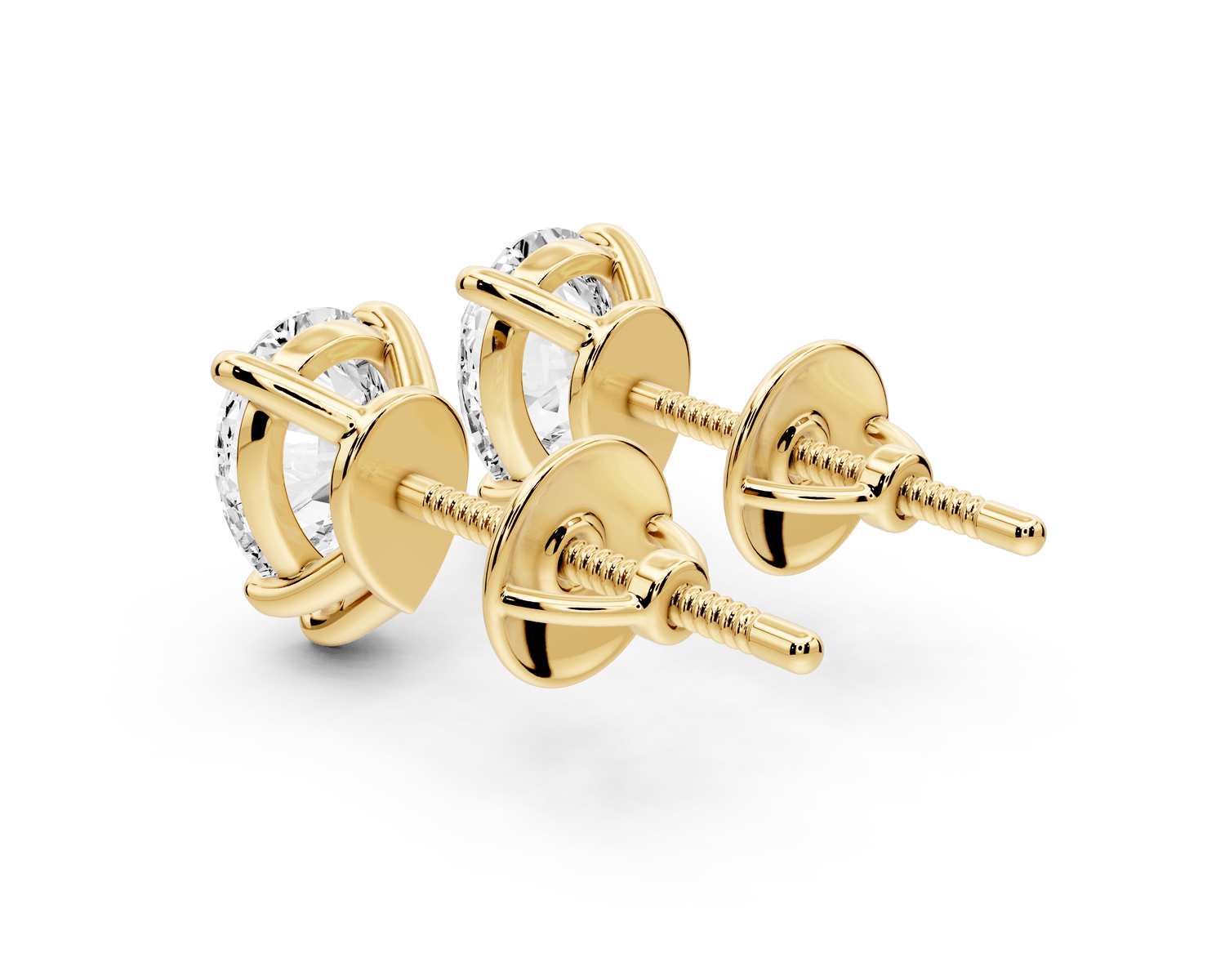 Este - 2ct 14k yellow gold Pear - Cut Diamond Stud Earrings - Mr. Alex Jewelry