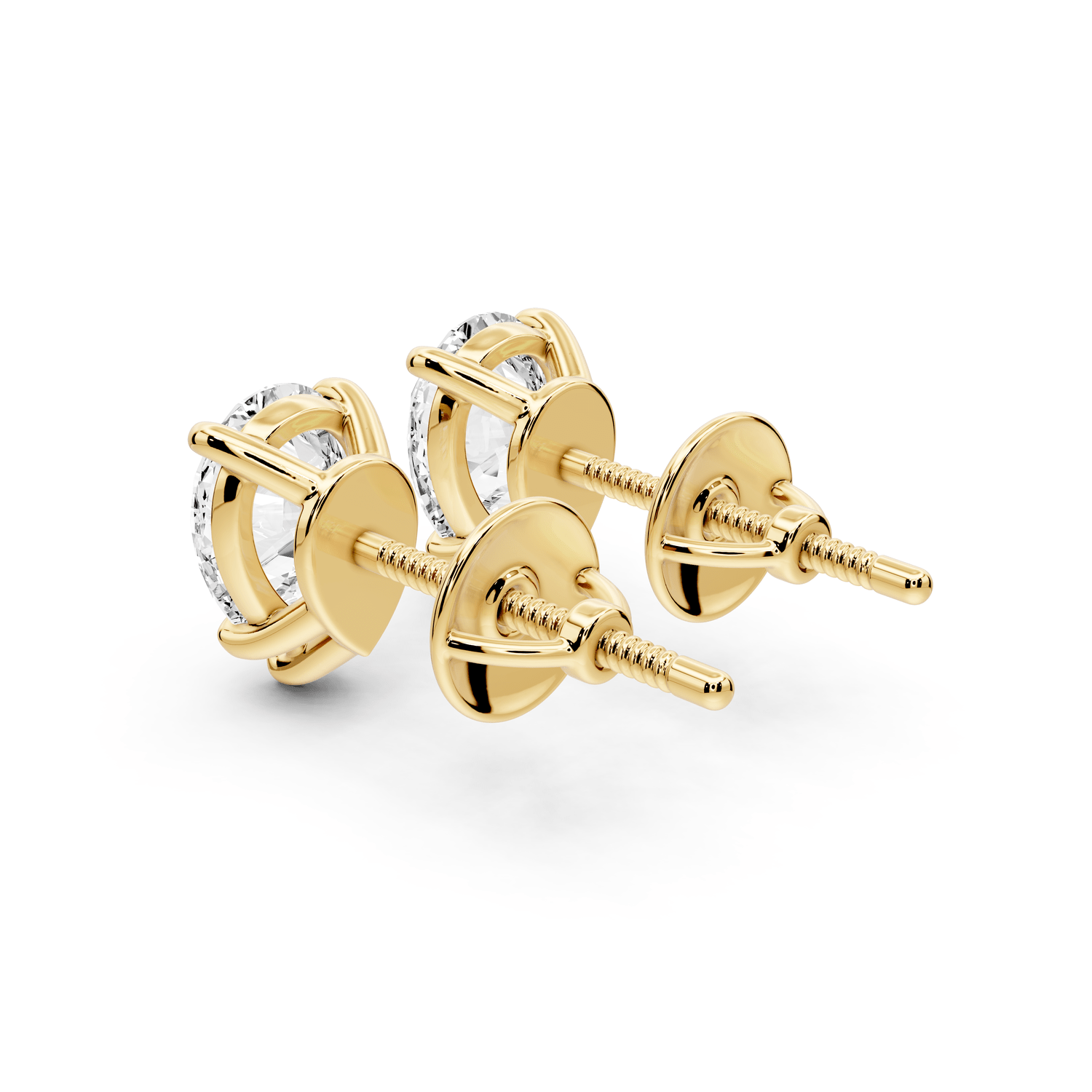 Este - 2ct 14k yellow gold Pear - Cut Diamond Stud Earrings - Mr. Alex Jewelry