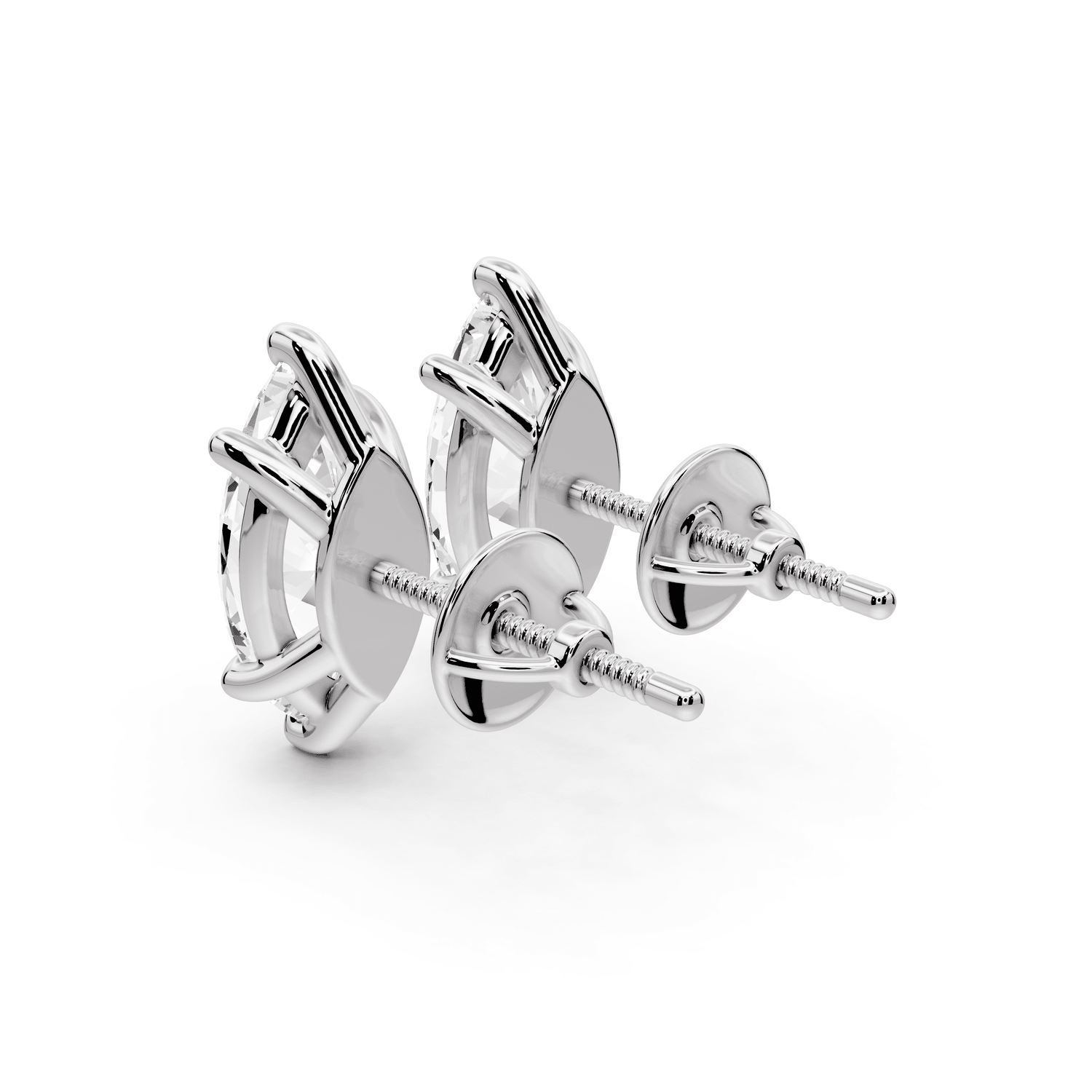 Este - 3ct 14k white gold Marquise - Cut Diamond Stud Earrings - Mr. Alex Jewelry