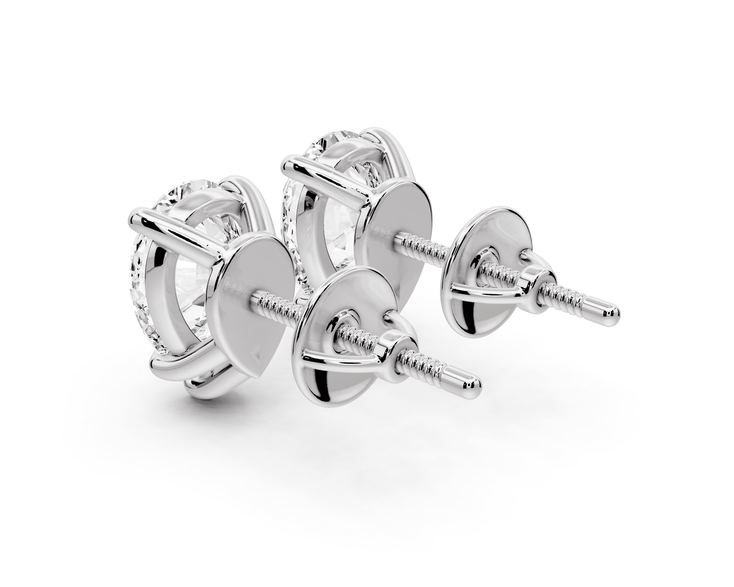 Este - 3ct 14k white gold Pear - Cut Diamond Stud Earrings - Mr. Alex Jewelry