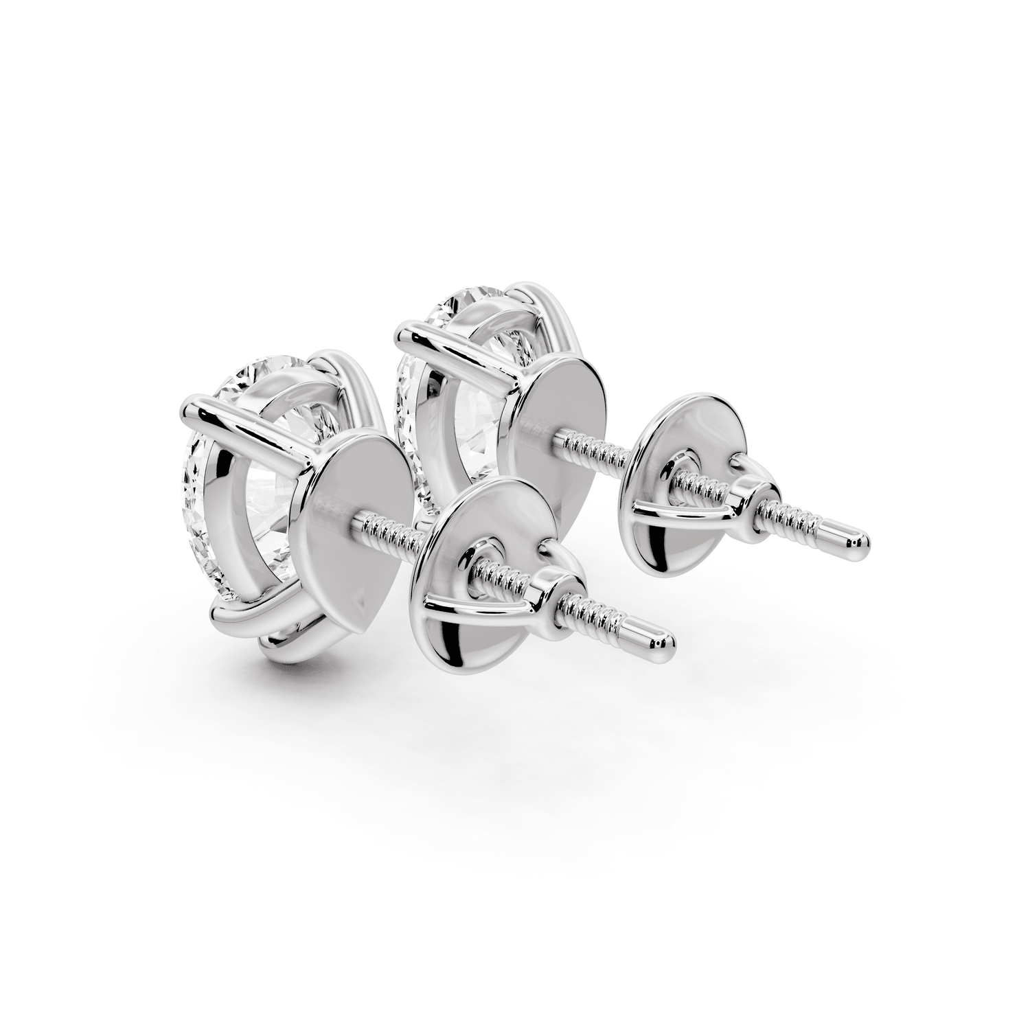 Este - 3ct 14k white gold Pear - Cut Diamond Stud Earrings - Mr. Alex Jewelry