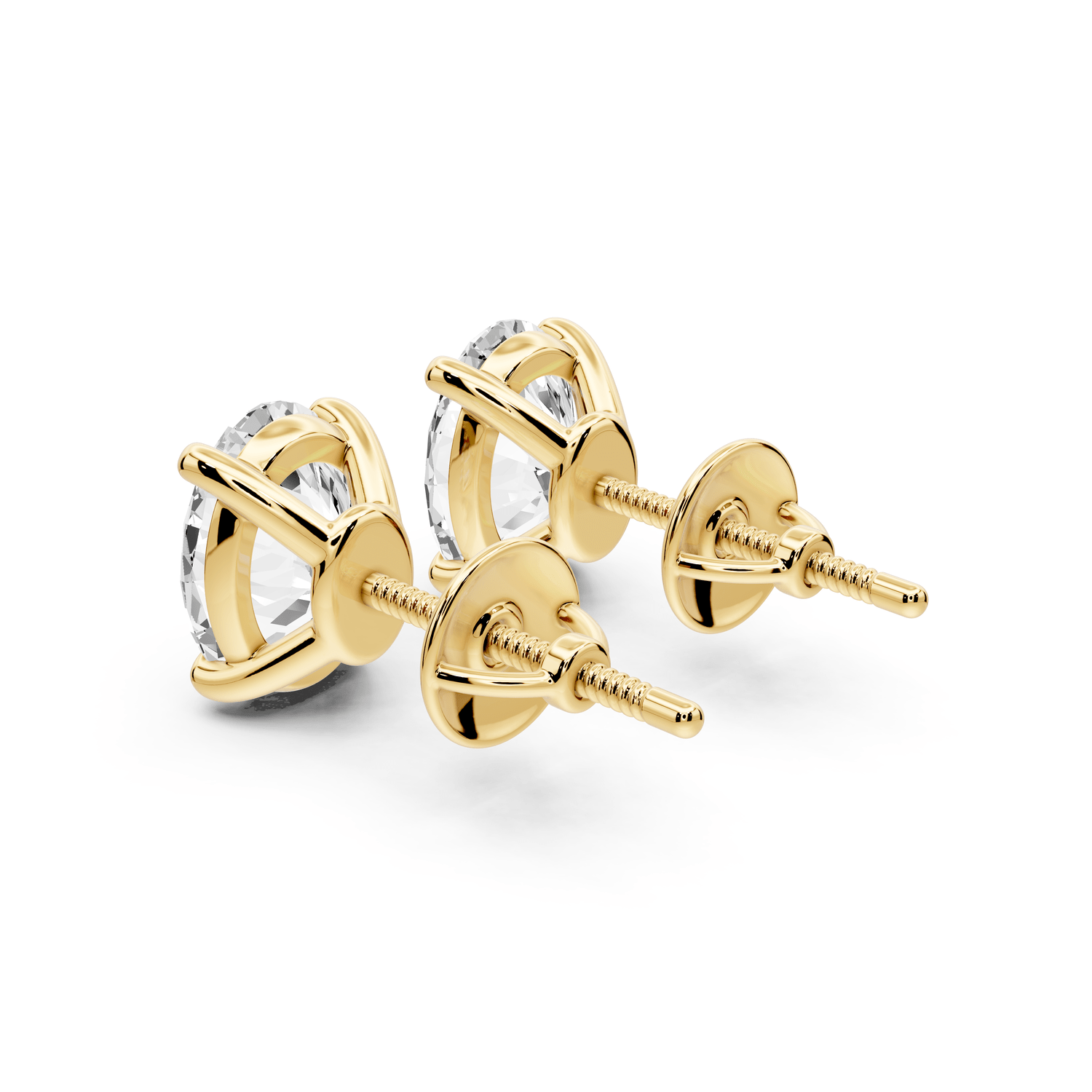 Este - 3ct 14k yellow gold Oval - Cut Diamond Stud Earrings - Mr. Alex Jewelry