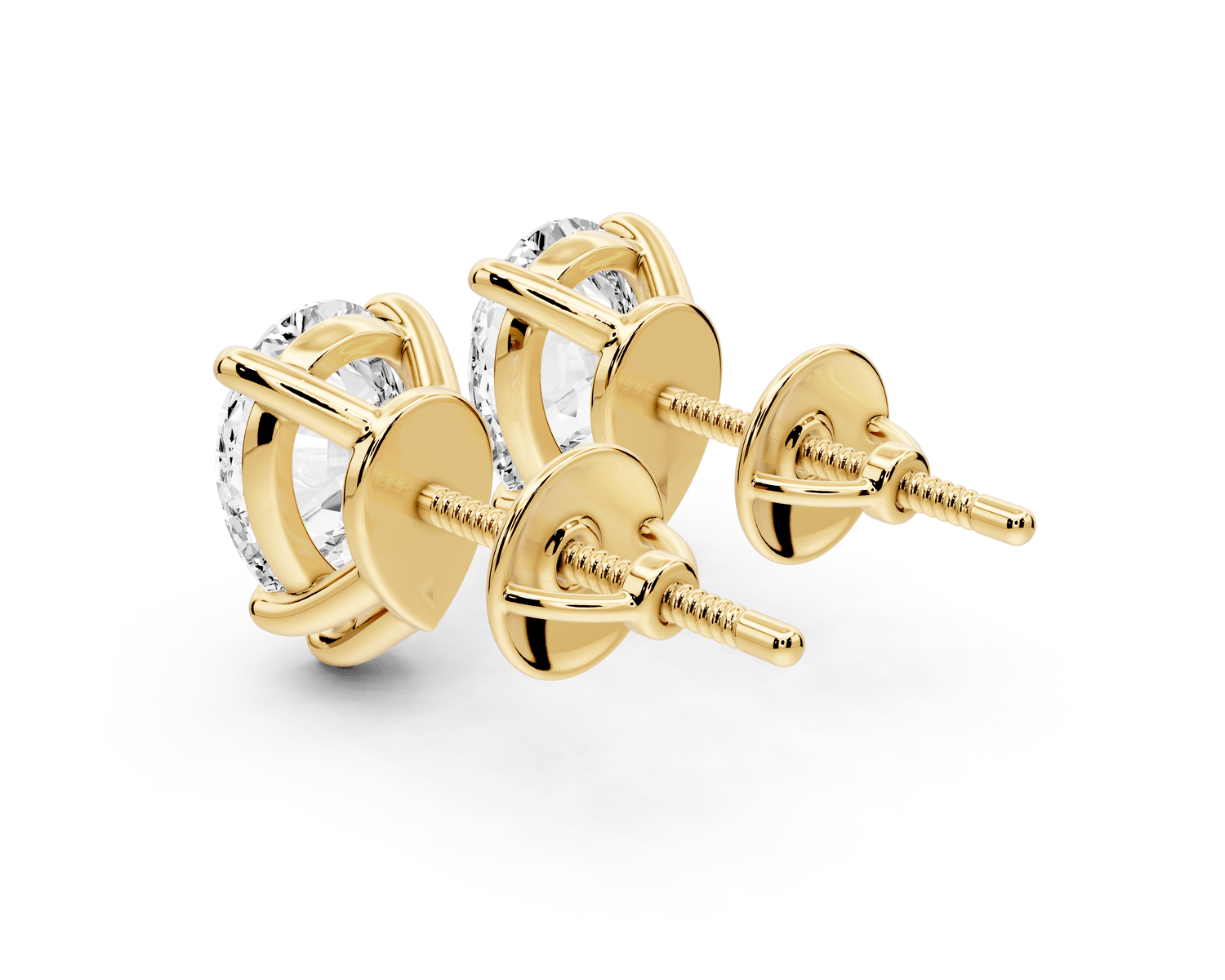 Este - 3ct 14k yellow gold Pear - Cut Diamond Stud Earrings - Mr. Alex Jewelry