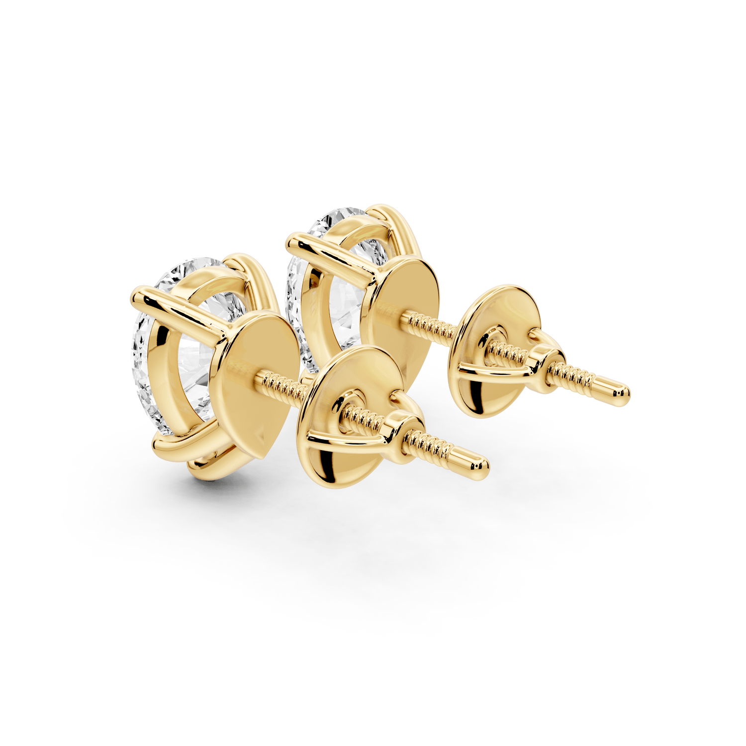 Este - 3ct 14k yellow gold Pear - Cut Diamond Stud Earrings - Mr. Alex Jewelry