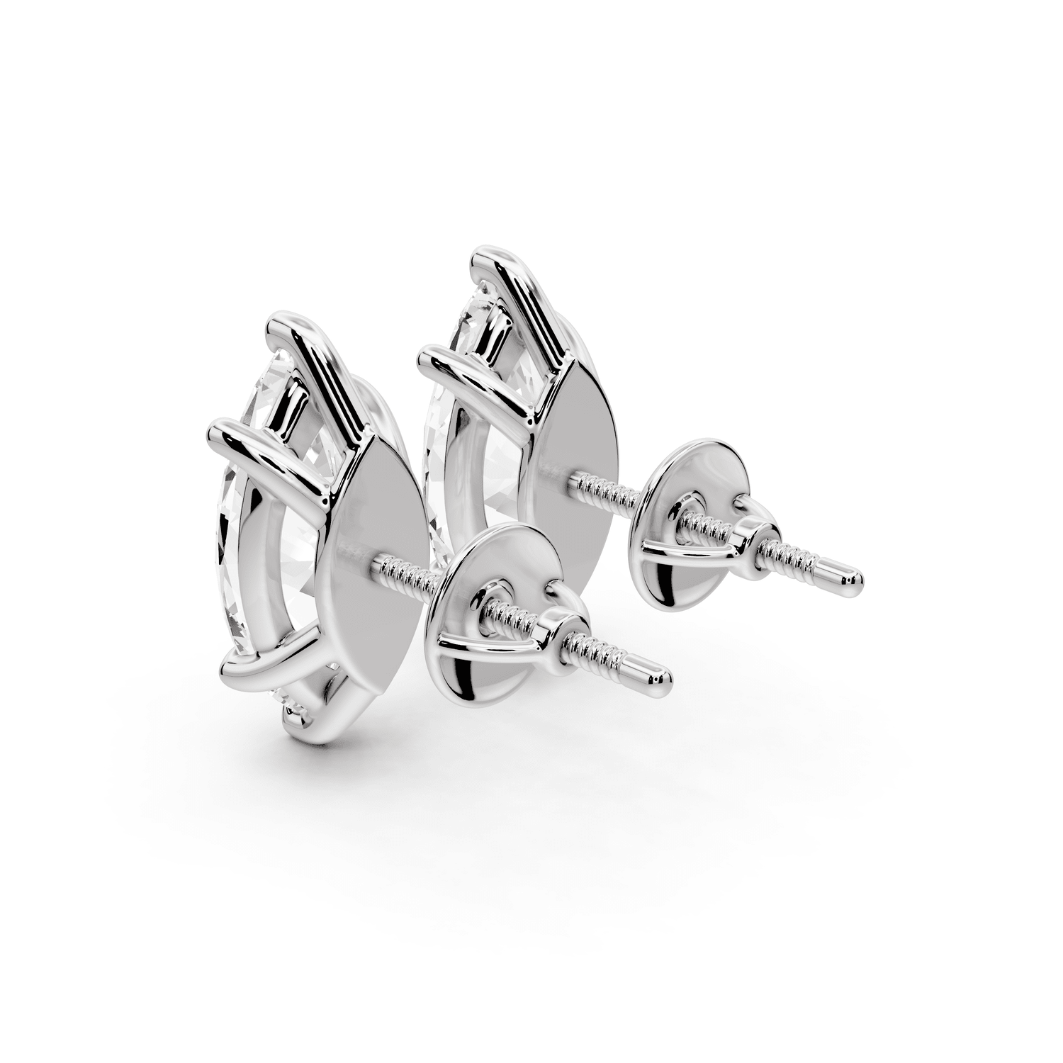 Este - 4ct 14k white gold Marquise - Cut Diamond Stud Earrings - Mr. Alex Jewelry
