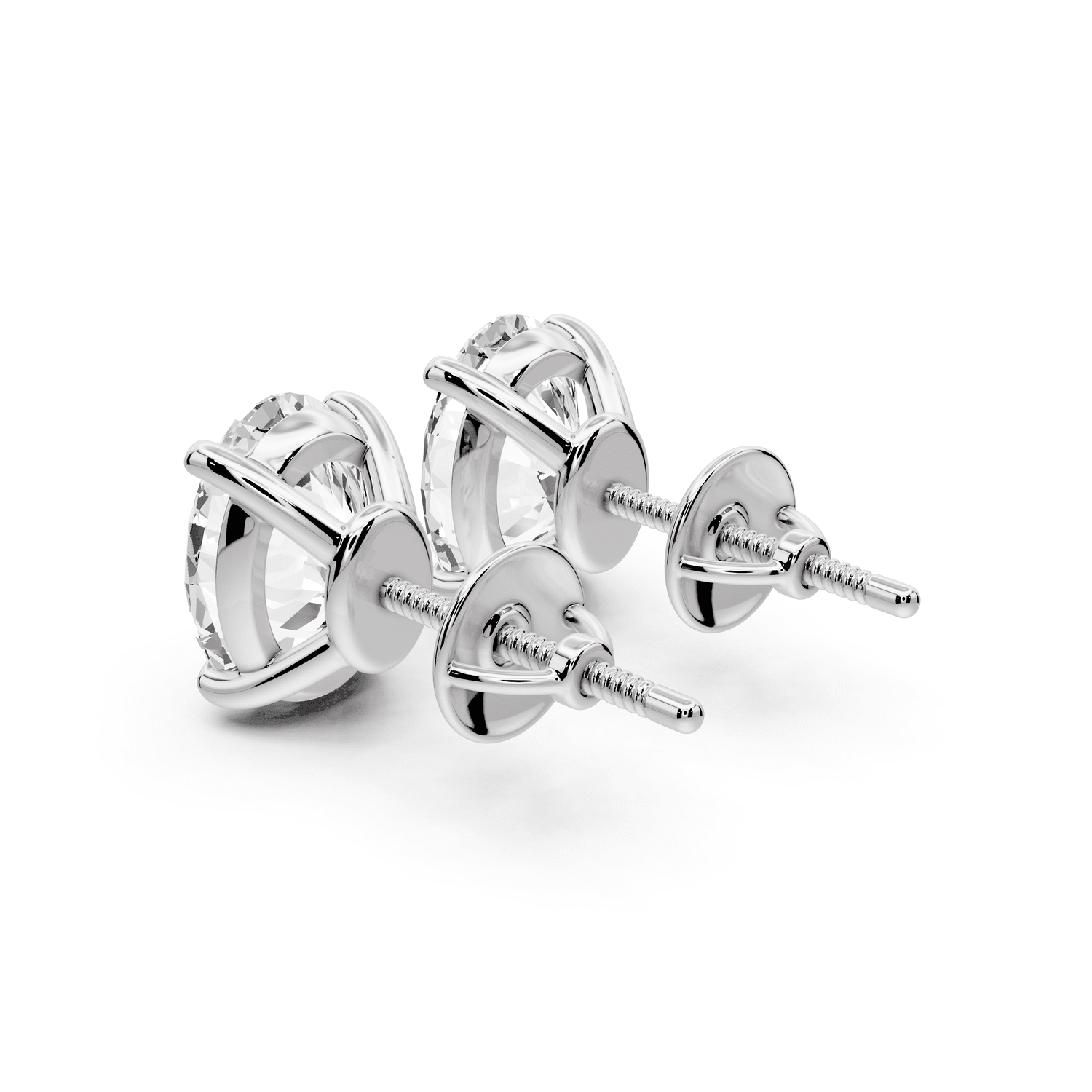 Este - 4ct 14k white gold Oval - Cut Diamond Stud Earrings - Mr. Alex Jewelry