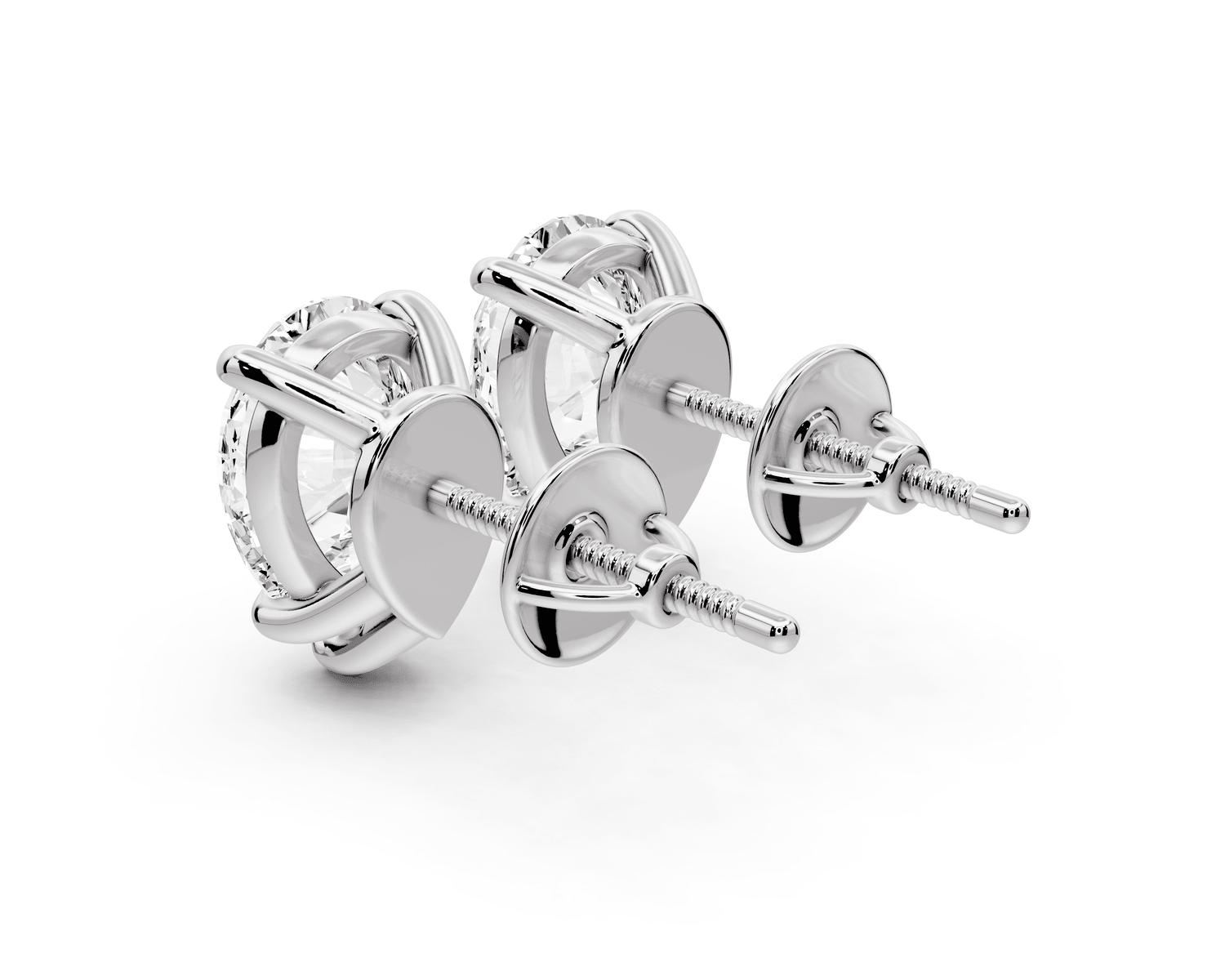 Este - 4ct 14k white gold Pear - Cut Diamond Stud Earrings - Mr. Alex Jewelry