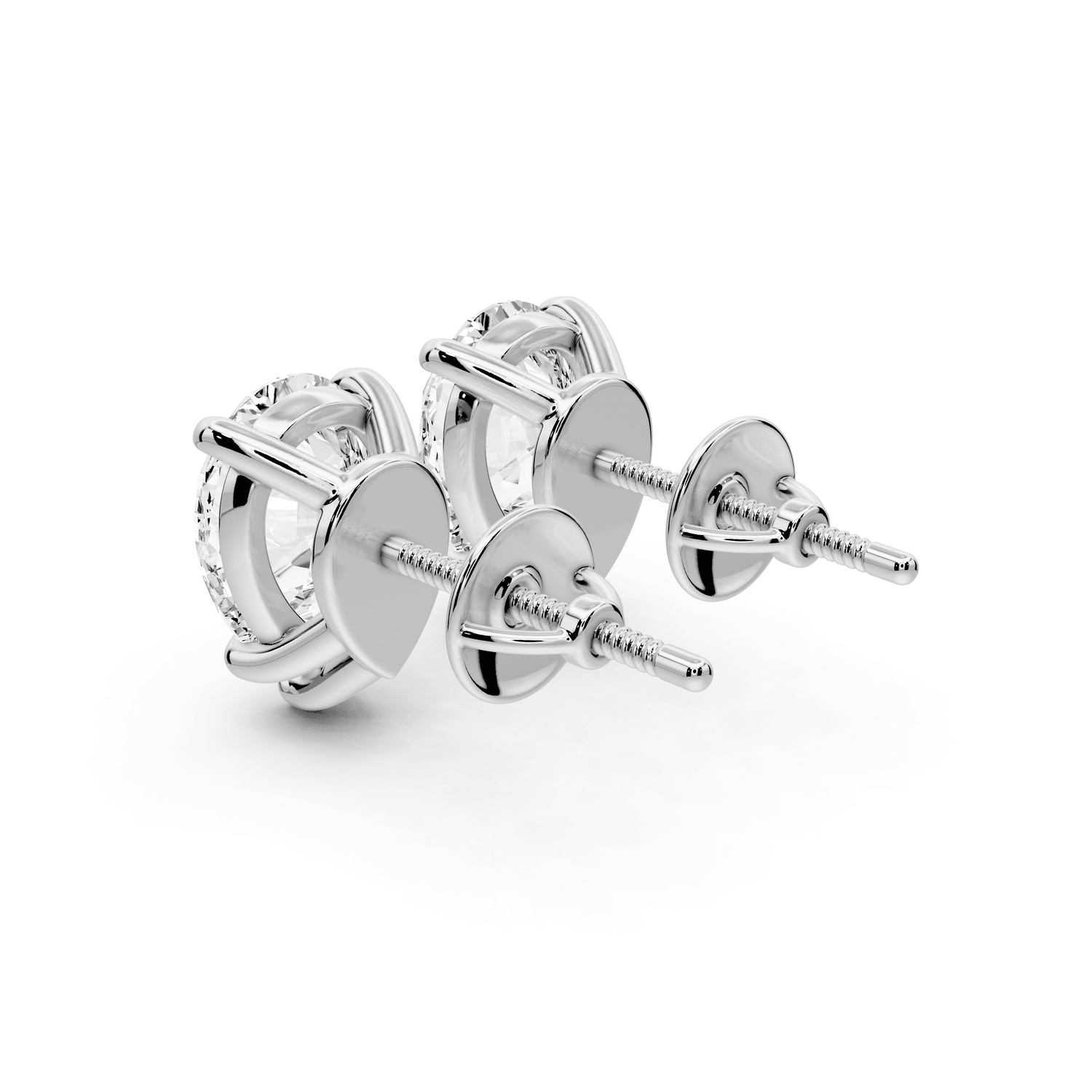 Este - 4ct 14k white gold Pear - Cut Diamond Stud Earrings - Mr. Alex Jewelry