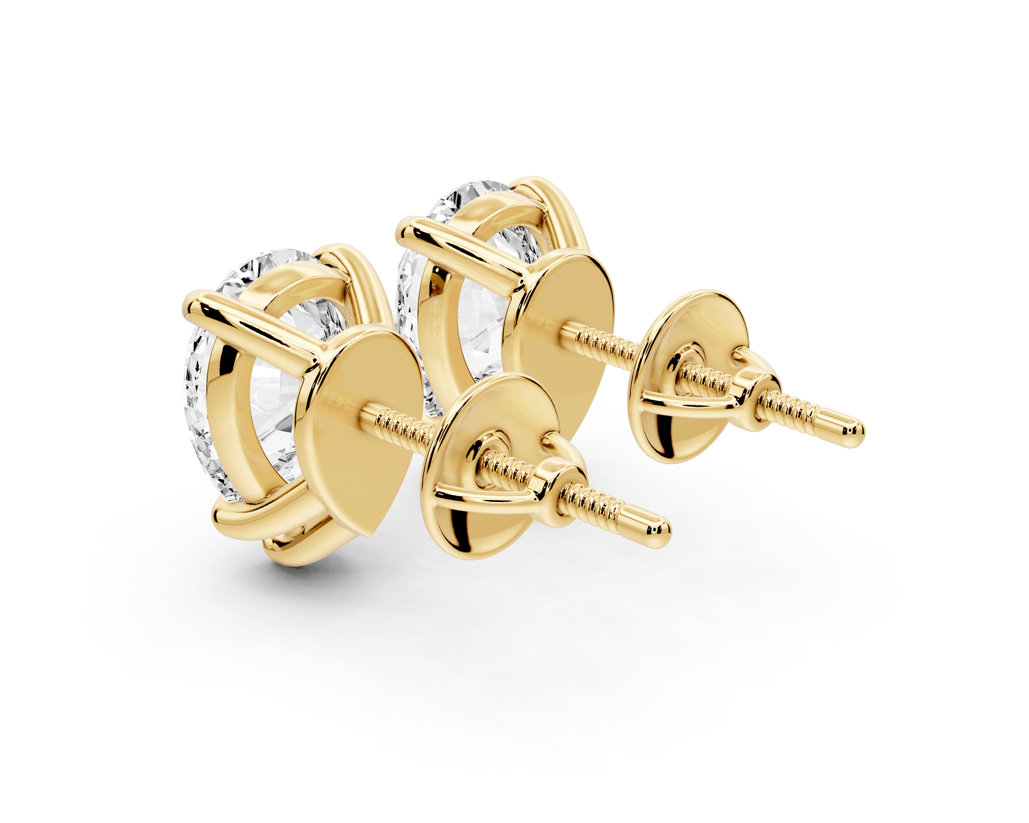 Este - 4ct 14k yellow gold Pear - Cut Diamond Stud Earrings - Mr. Alex Jewelry