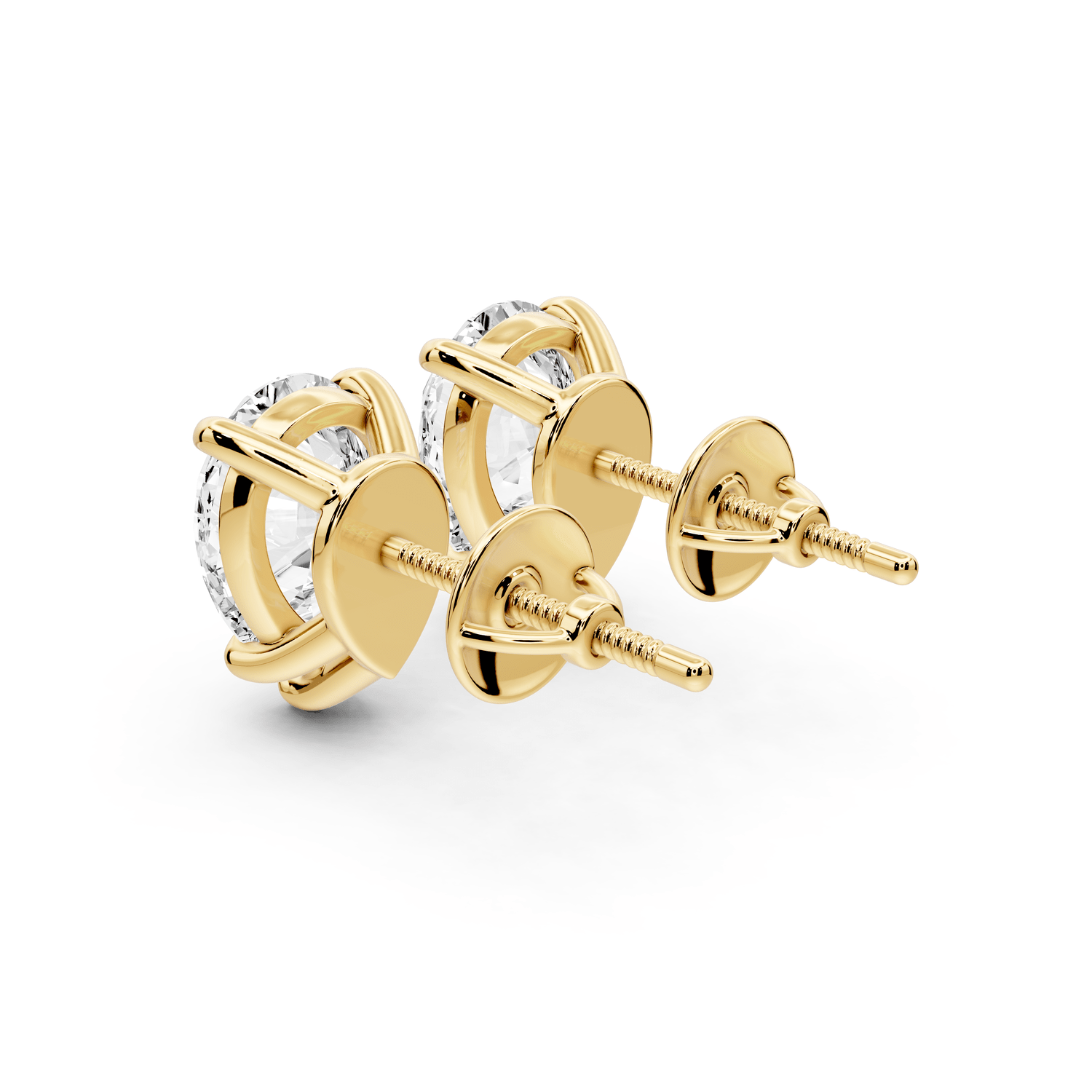 Este - 4ct 14k yellow gold Pear - Cut Diamond Stud Earrings - Mr. Alex Jewelry