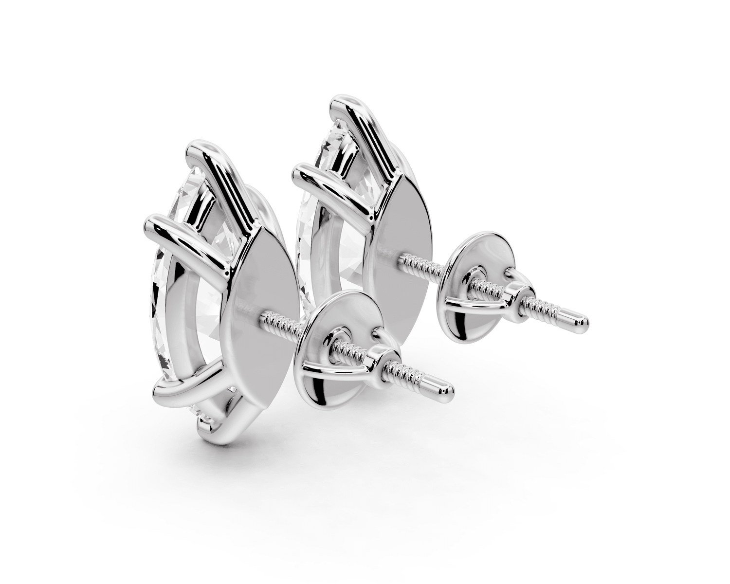 Este - 5ct 14k white gold Marquise - Cut Diamond Stud Earrings - Mr. Alex Jewelry