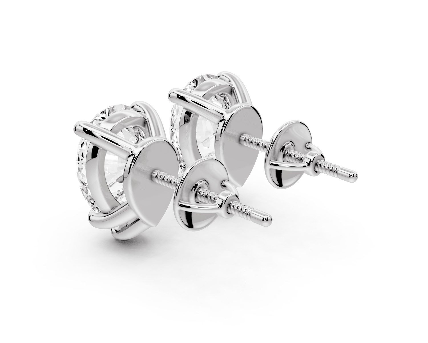 Este - 5ct 14k white gold Pear - Cut Diamond Stud Earrings - Mr. Alex Jewelry